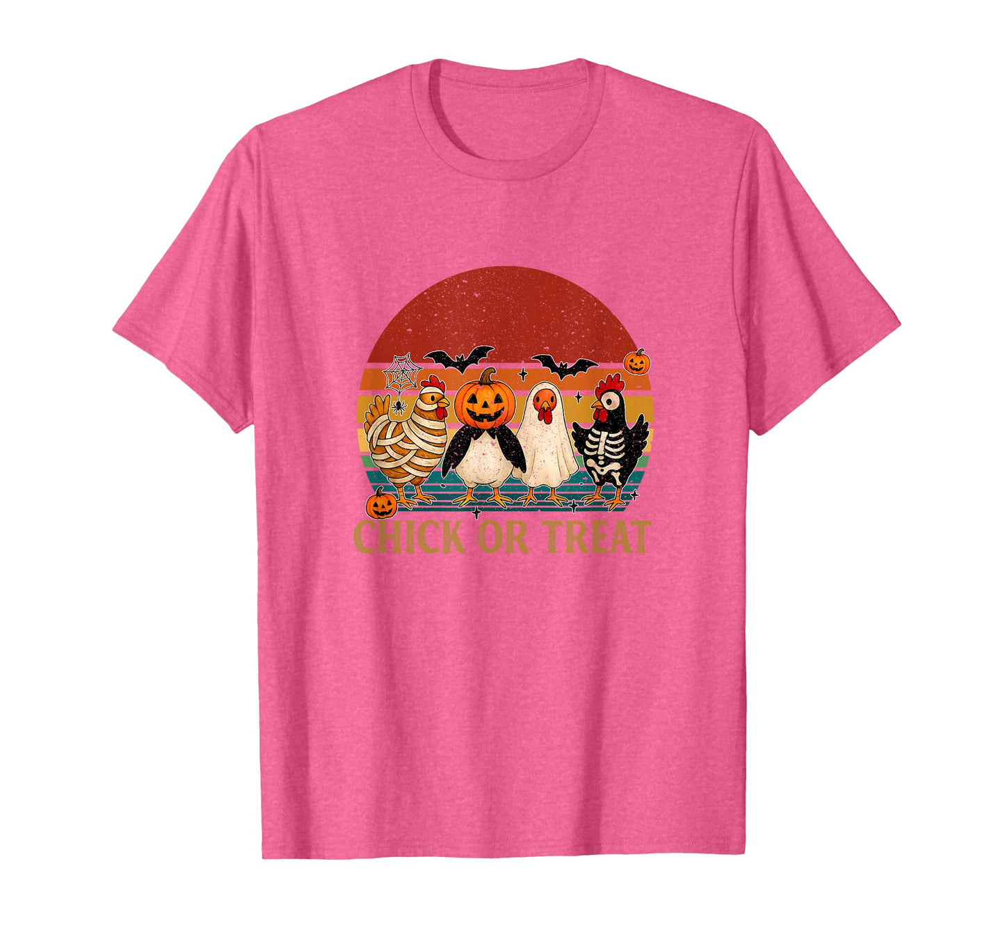 Chick Or Treat Pumpkin Spooky Witch Chicken Farmer T-Shirt