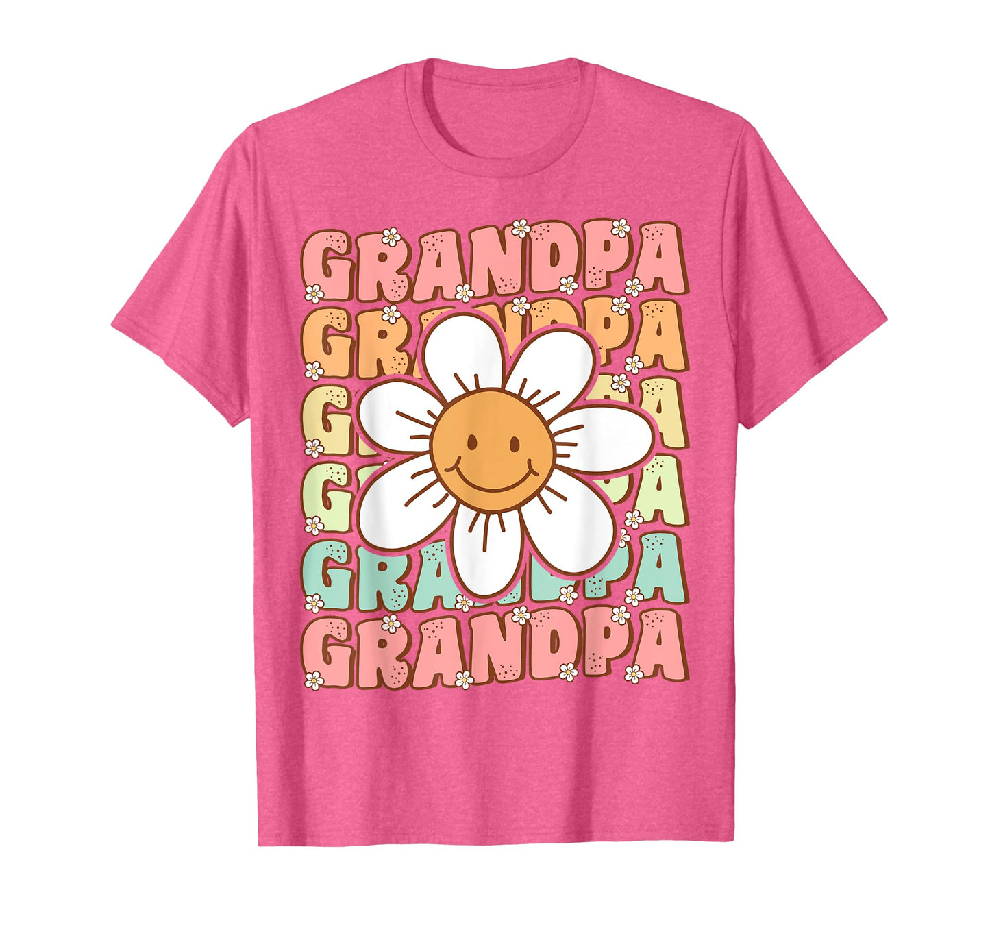 Groovy Grandpa Matching Family Birthday Party Daisy Flower T-Shirt