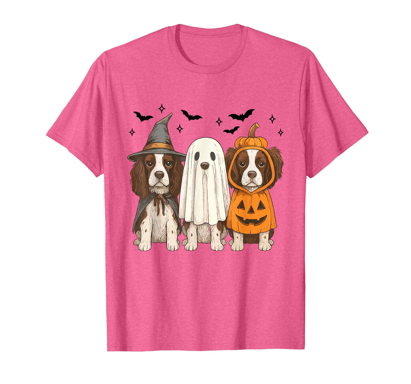 Witch English Springer Spaniel Halloween Springer Spaniel T-Shirt
