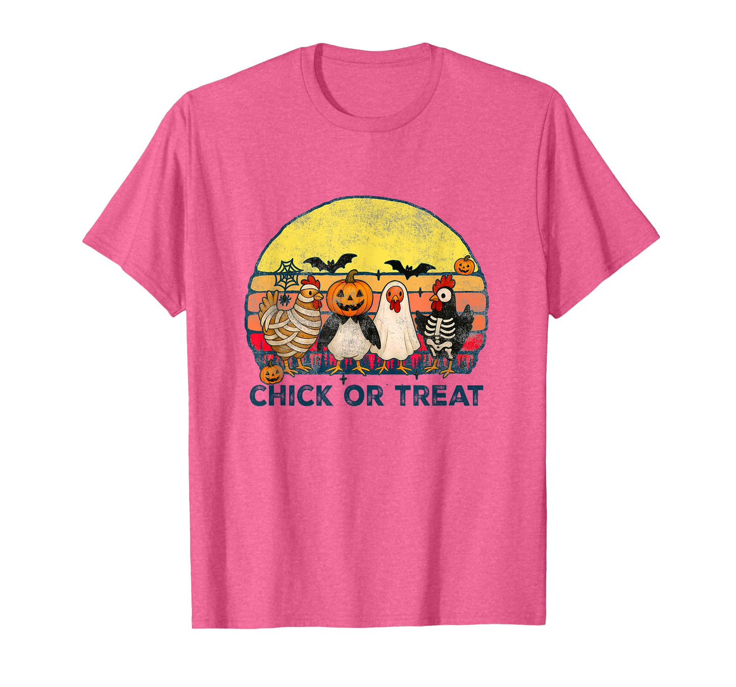 Funny Chick Or Treat Halloween Witch Spooky Chicken T-Shirt
