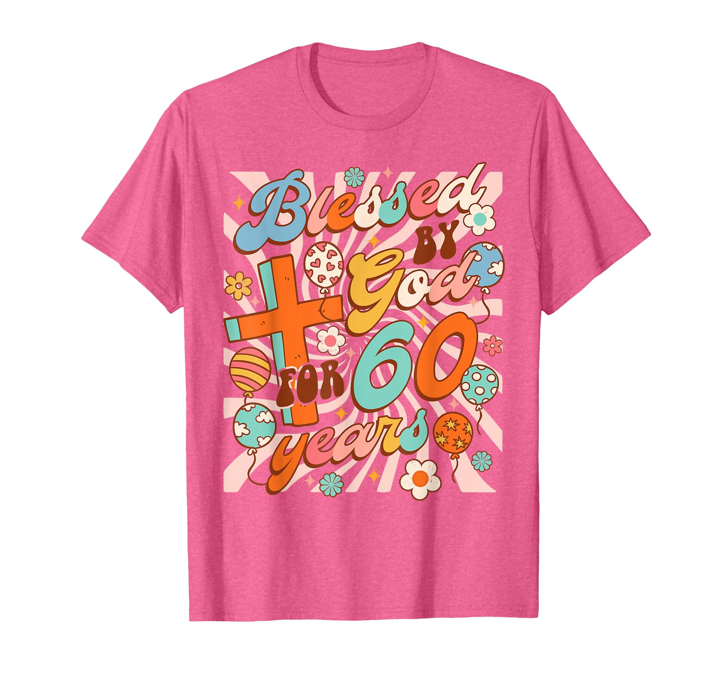 Christian 60th Birthday Party Blessed By God For 60 Years T-Shirt