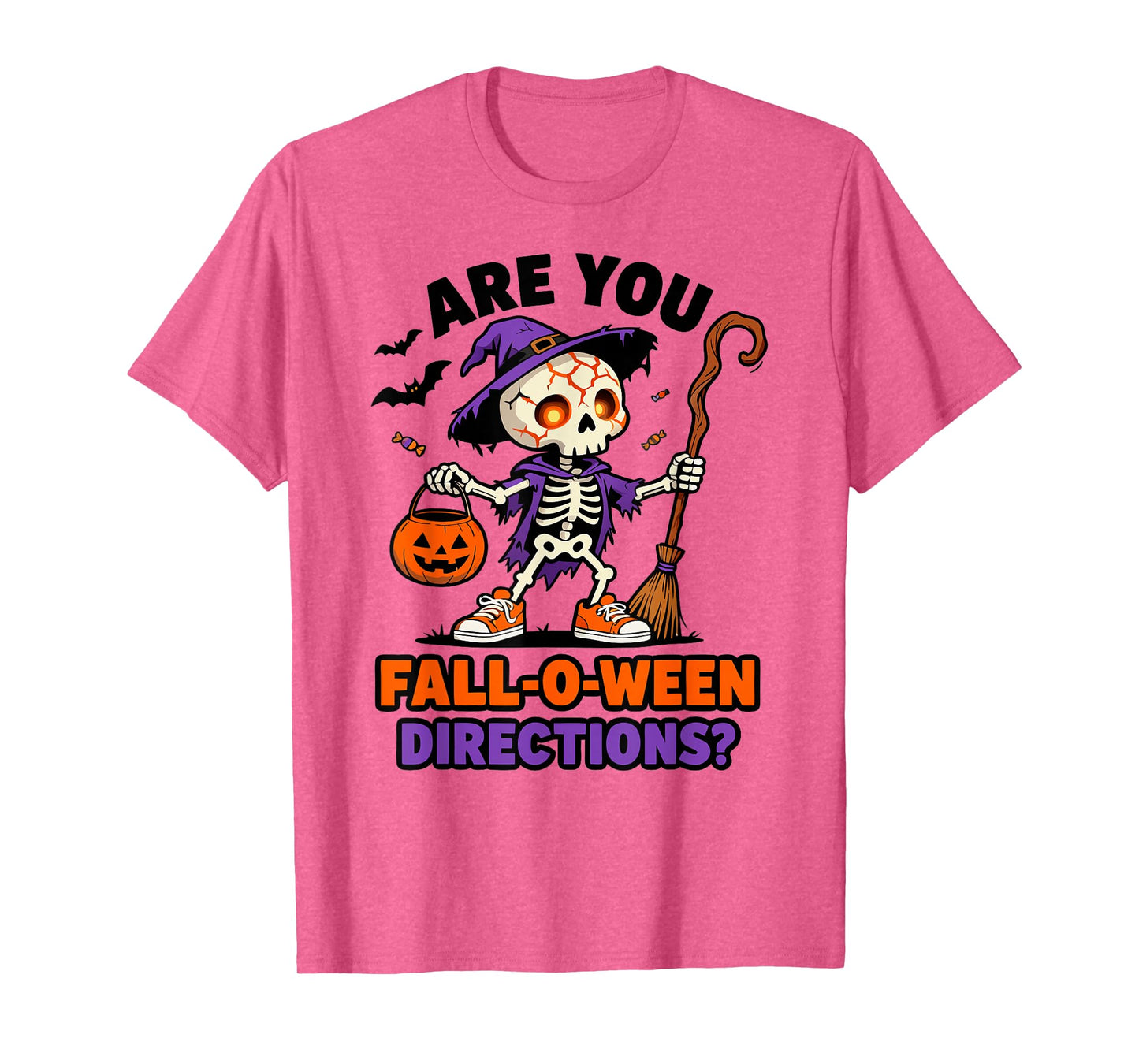 are You Fall-O-WEEN Directions? Skeleton Teacher Halloween T-Shirt