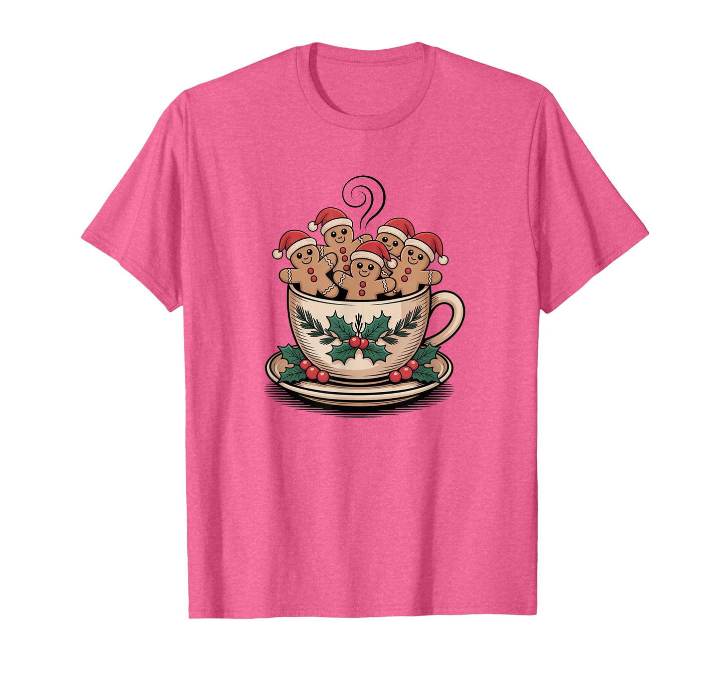 Gingerbread Men Santa Hats Christmas Coffee Cup with Holy T-Shirt