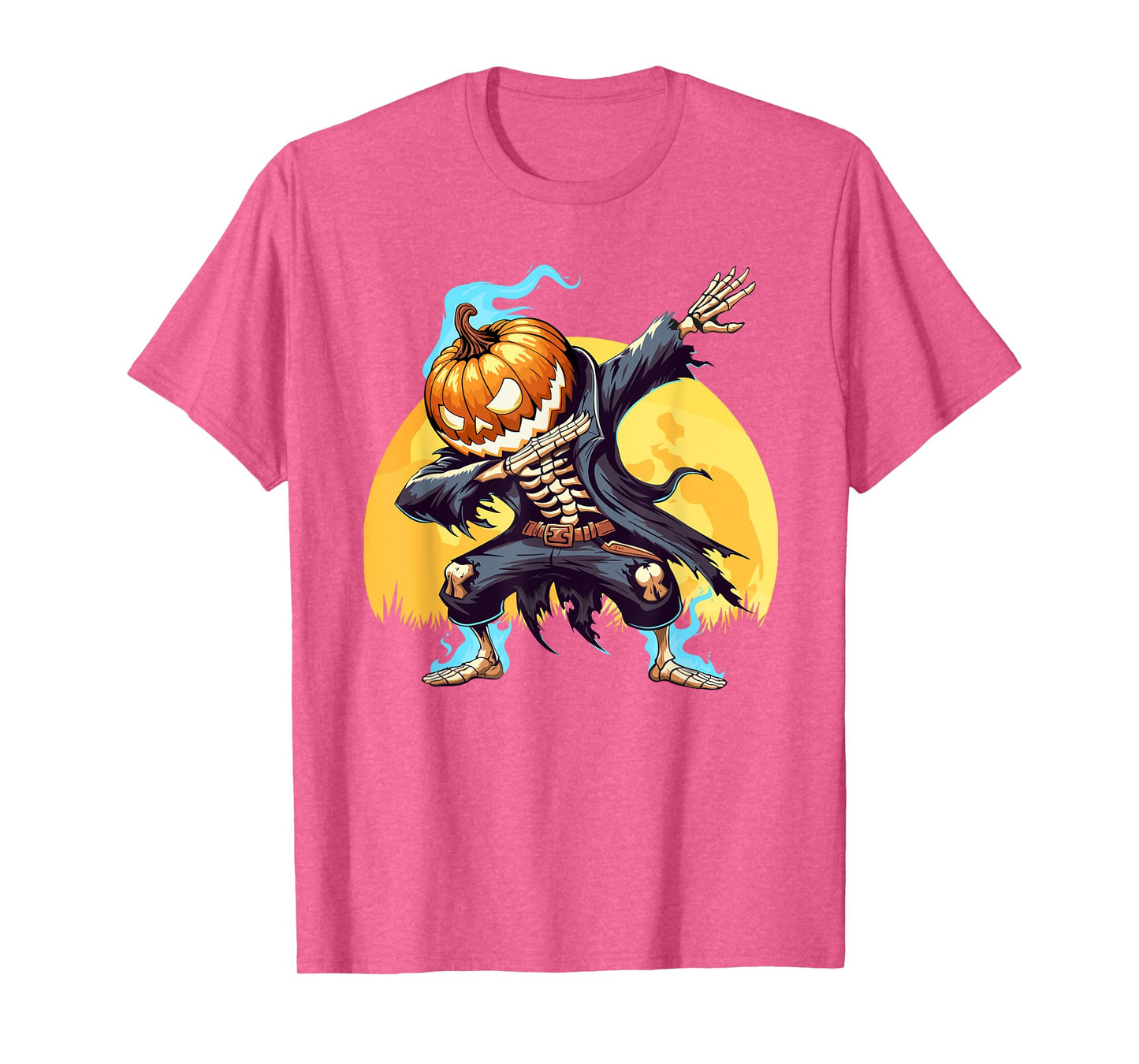 Dabbing Skeleton Headless Pumpkin Dab Dance Boys Halloween T-Shirt