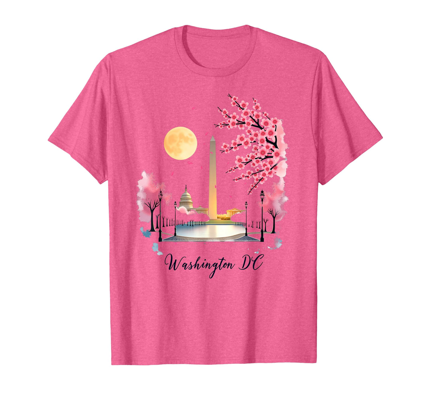 Retro Vintage Washington DC Pride Souvenir Cherry Blossom T-Shirt