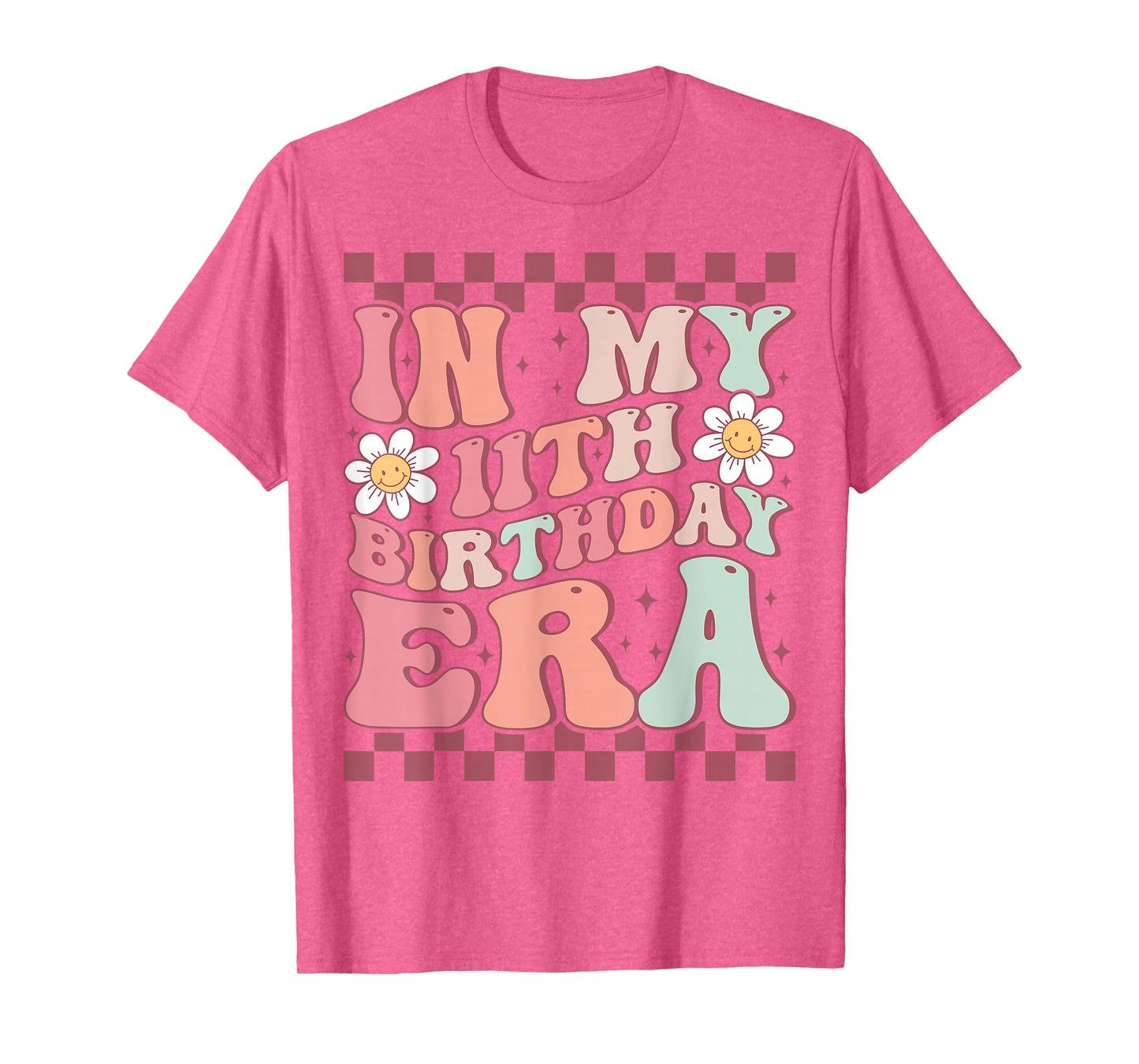 In My 11th Birthday Era Cute Groovy 11th Birthday Party T-Shirt