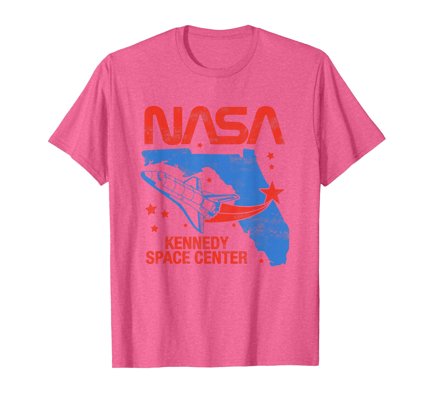 NASA Iconic Kennedy Space Center Vintage Big Chest Poster T-Shirt
