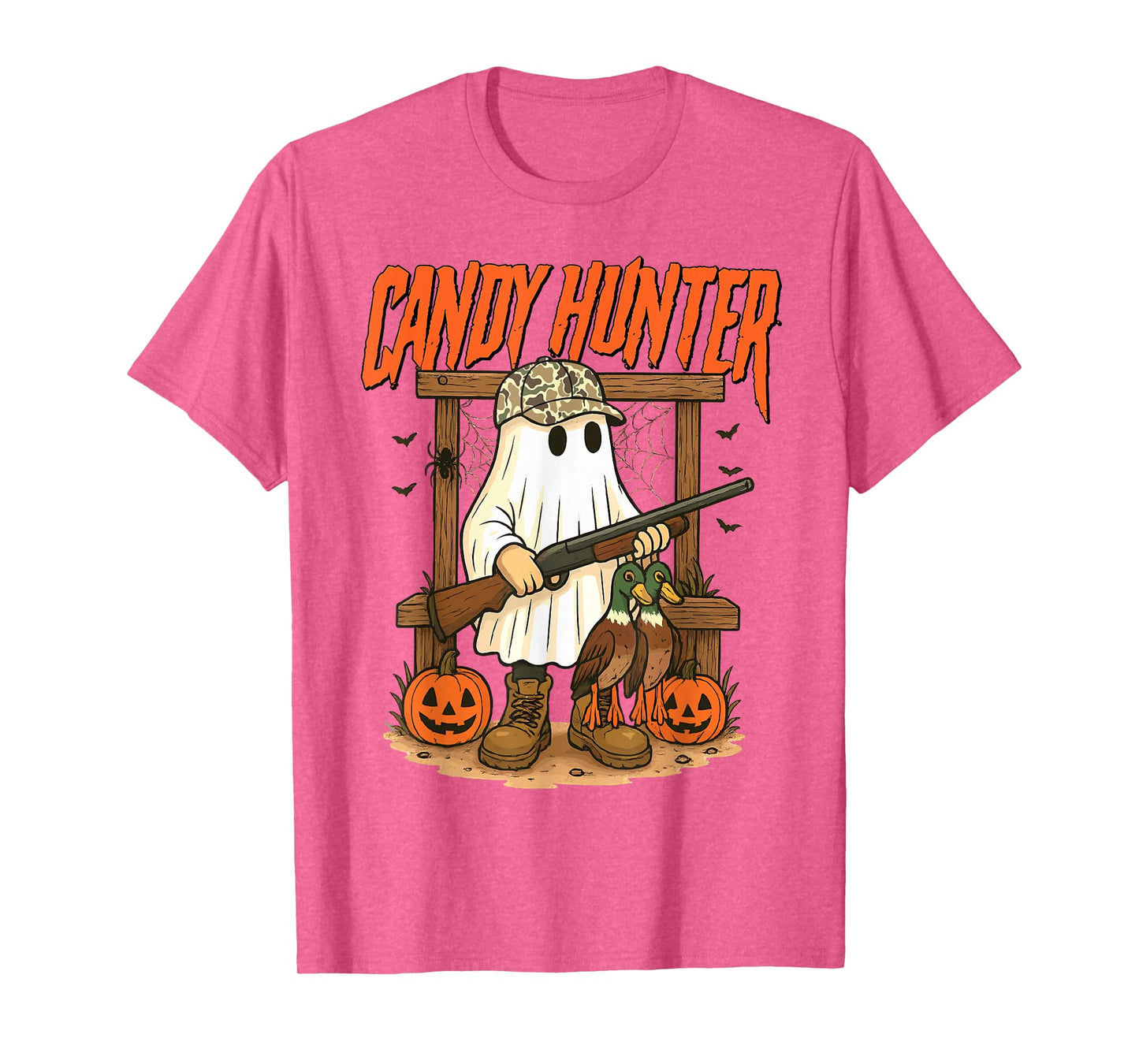 Candy Hunter Camo Ghost Funny Halloween Hunting Season Boys T-Shirt
