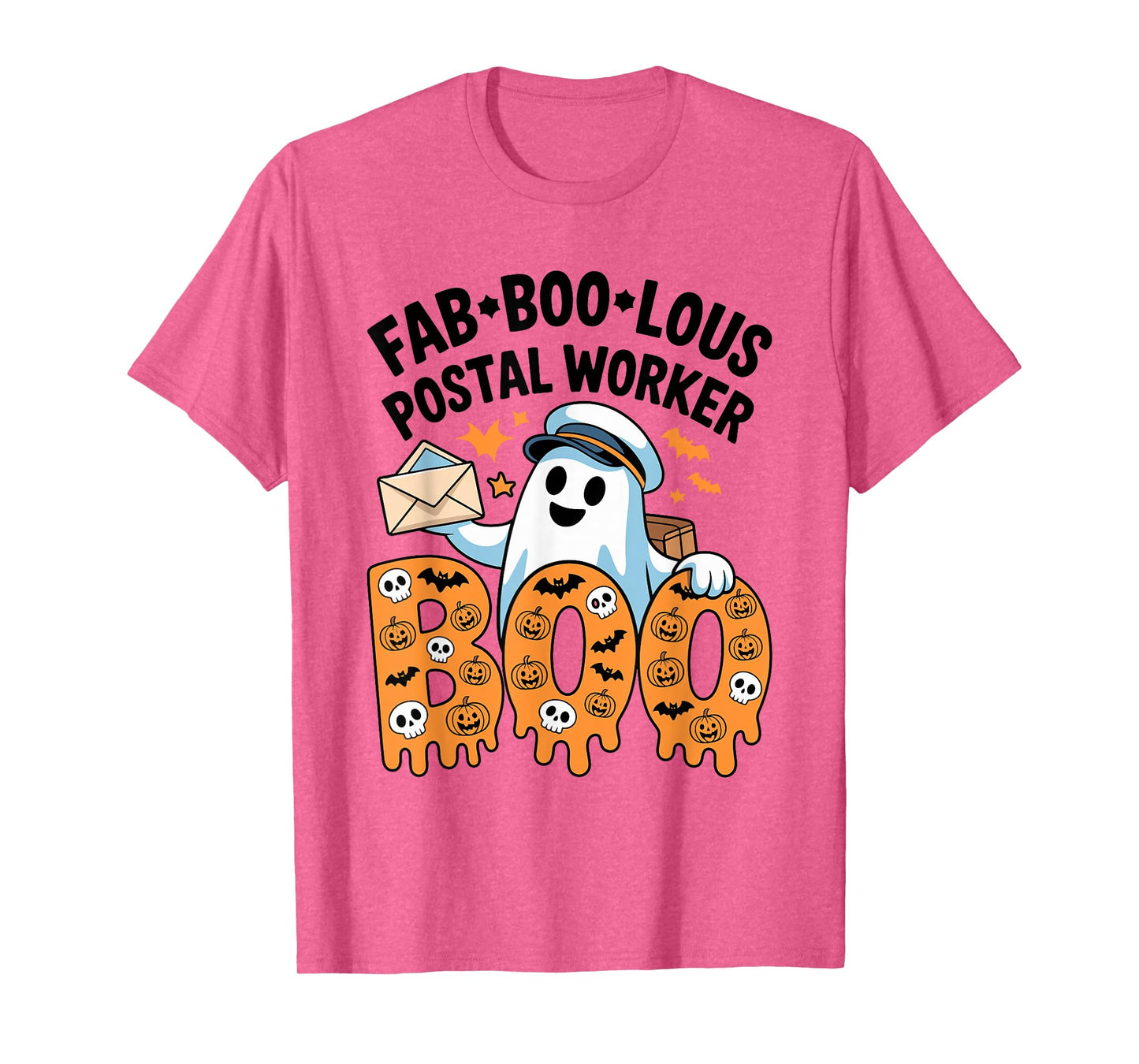 Fab Boo Lous Postal Worker Halloween Ghost Postal Worker T-Shirt