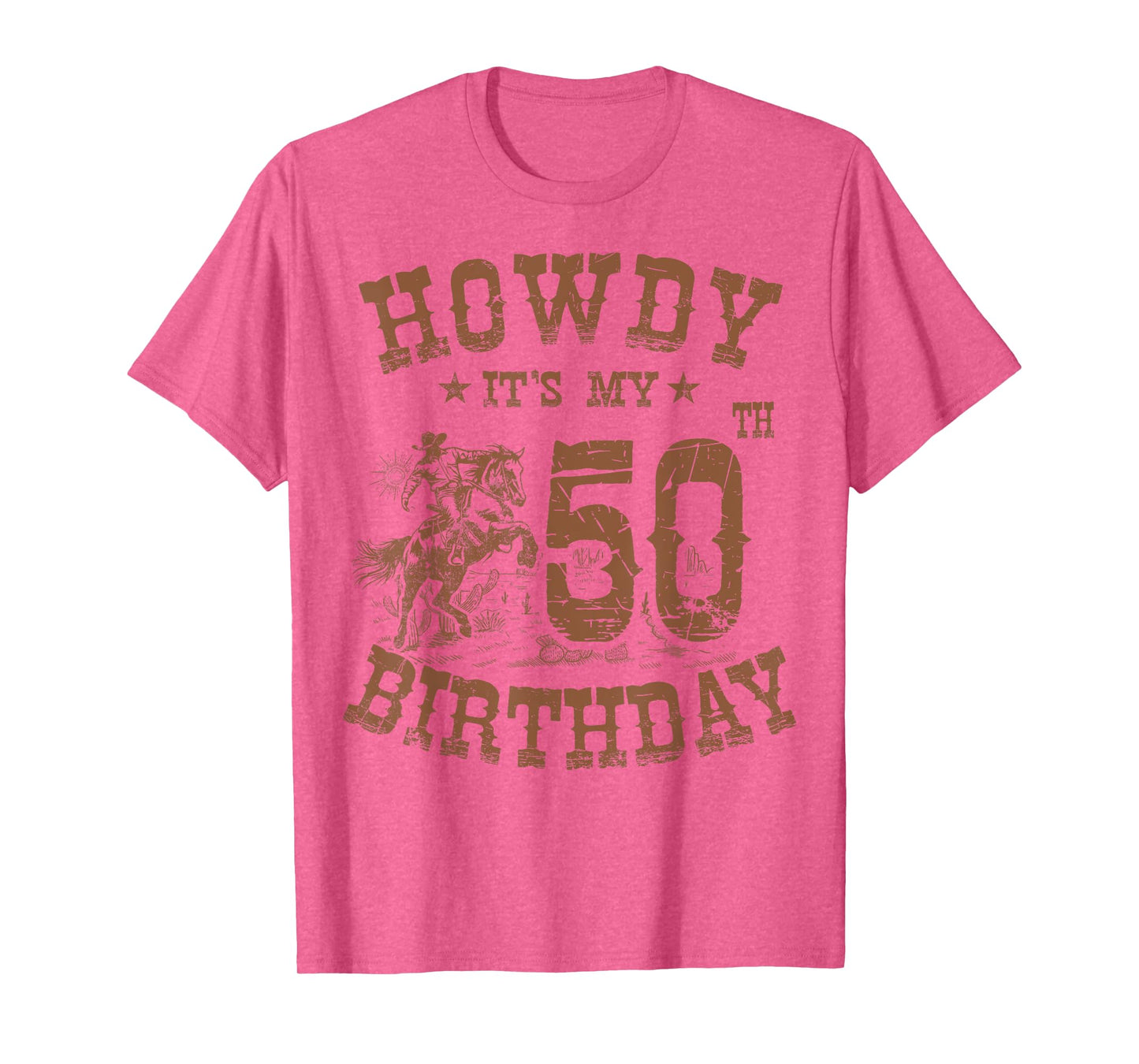 Howdy It's My 50th Birthday Western Cowboy 50 Years Old Bday T-Shirt