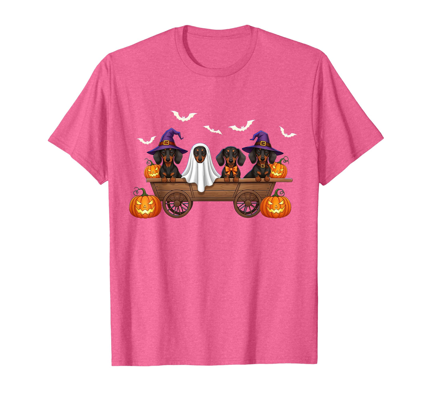 Happy Halloweiner Dachshund Dog Witch Fall Pumpkin Pet Owner T-Shirt
