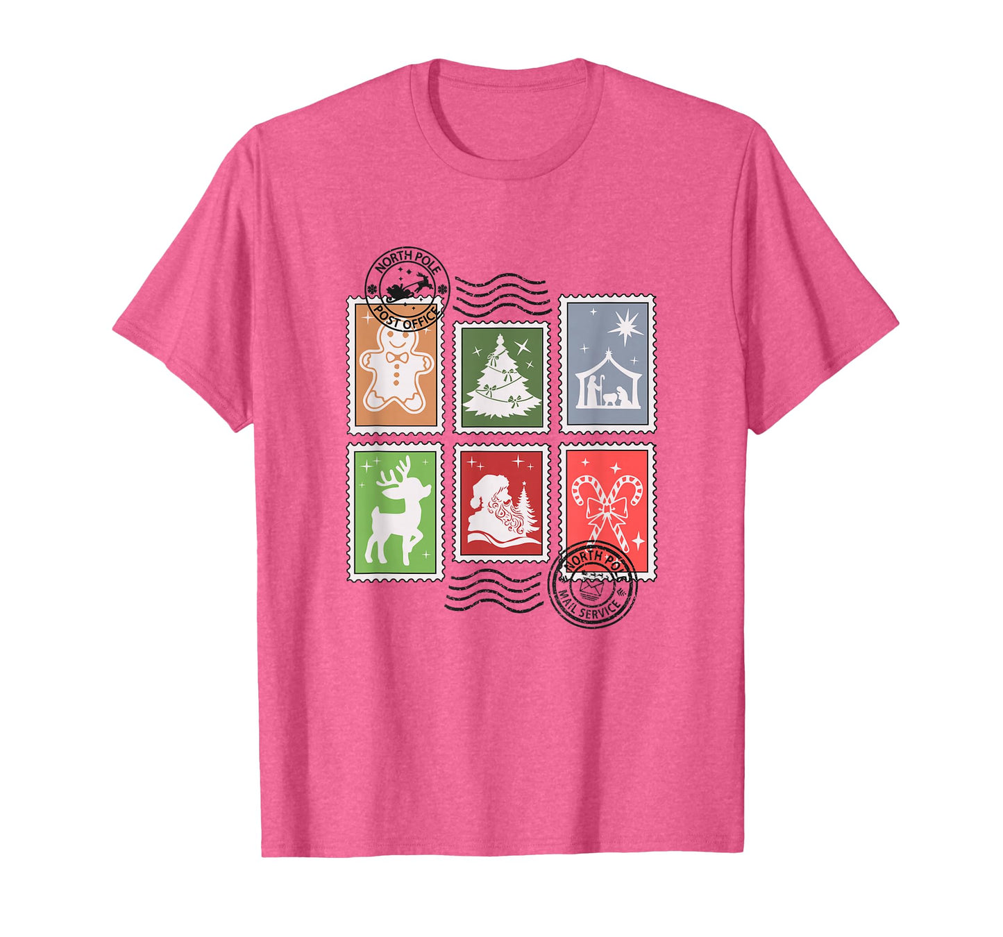 Christmas Postage Stamps Santa Mail T-Shirt