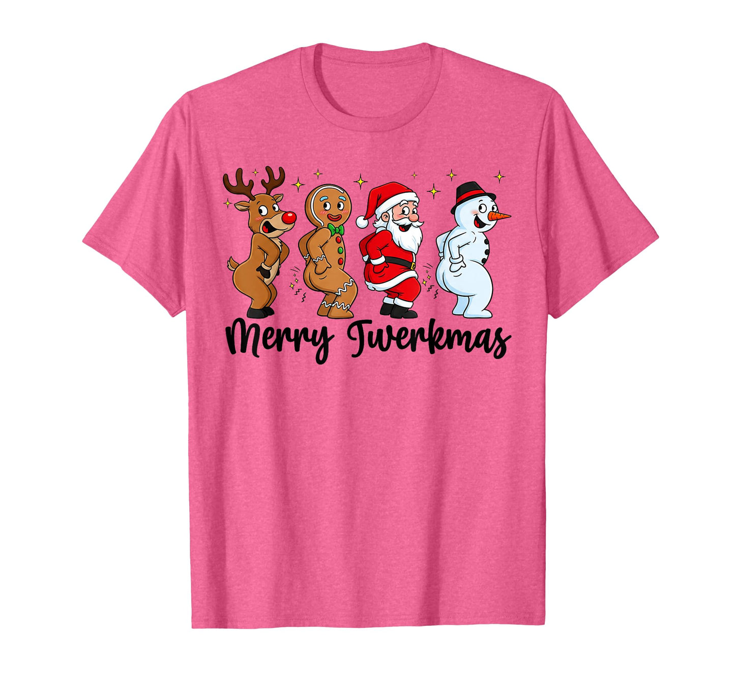 Funny Merry Twerkmas Santa Reindeer Snowman Gingerbread Man T-Shirt