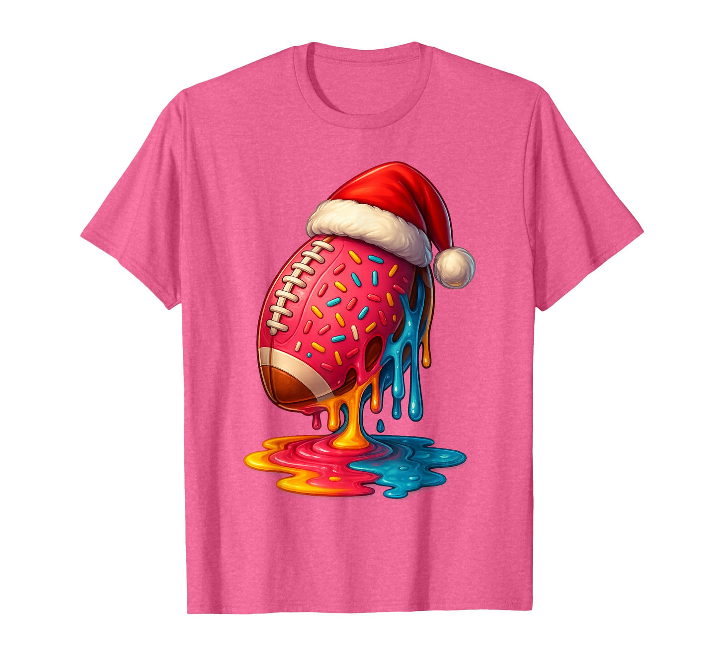 American Football Ice Cream Drip Boys Girls Christmas T-Shirt