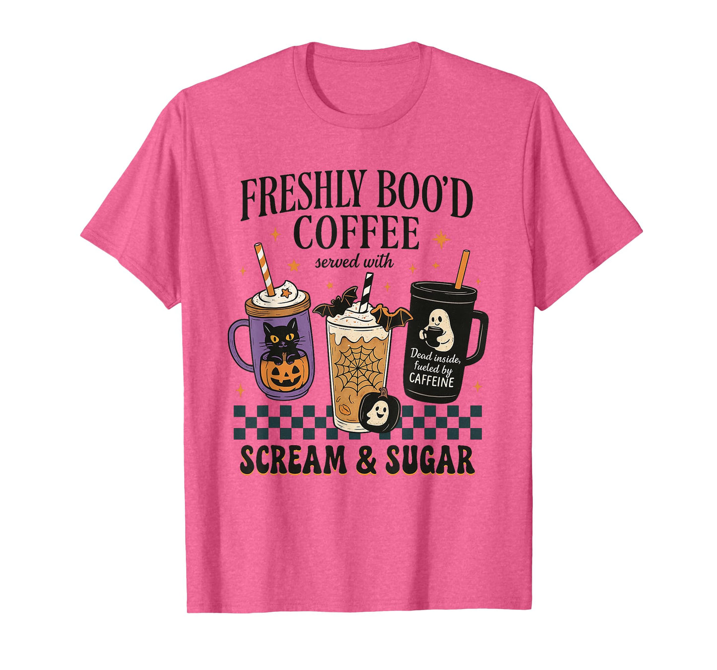 Drinking Coffee Late Lover Cozy Halloween Graphic Barista T-Shirt