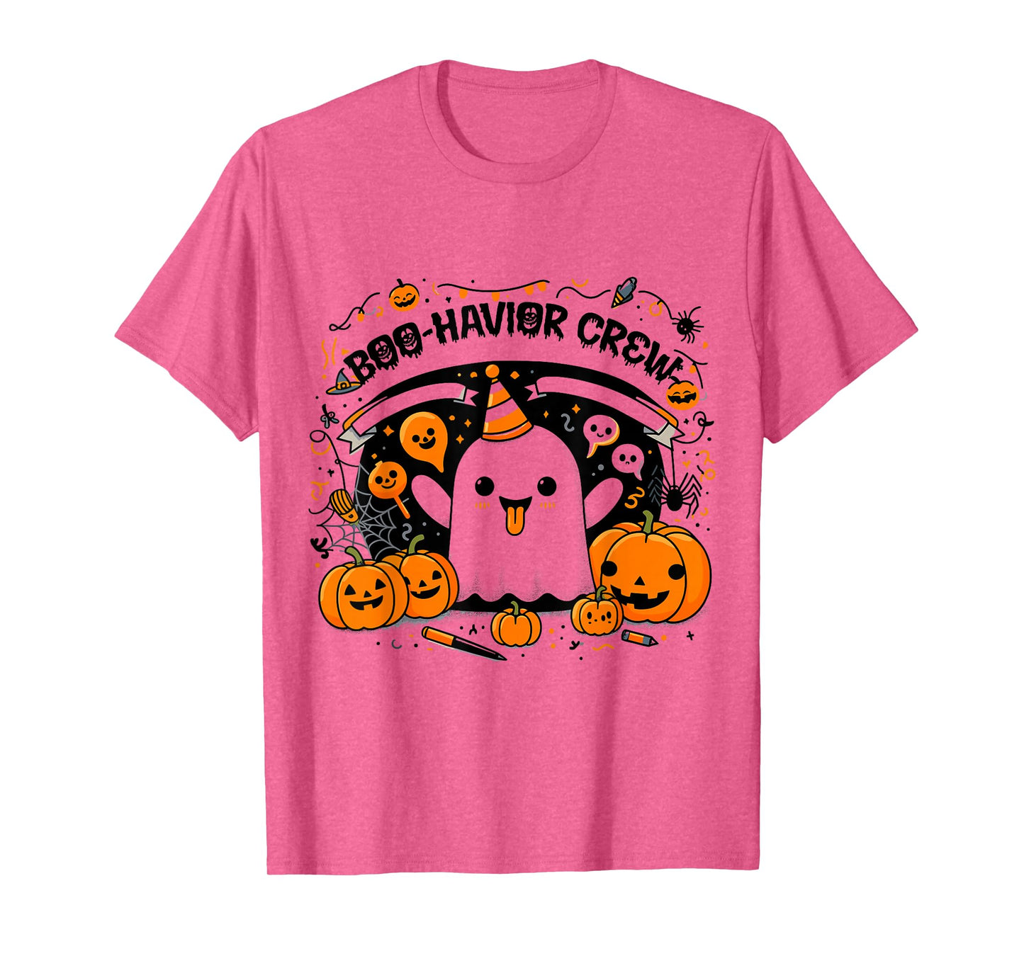 Behavior Analyst Halloween ABA Cute Ghost Boo-Havior Crew T-Shirt