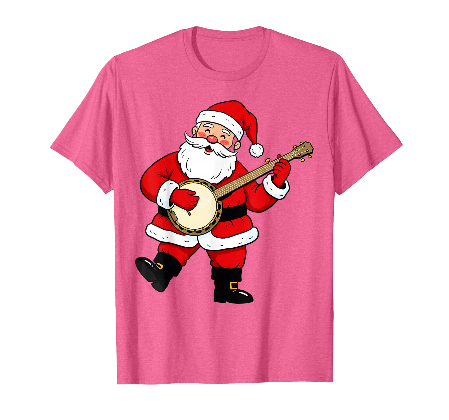 Christmas Banjo Player Cute Santa Xmas Boys Girls Men Kids T-Shirt