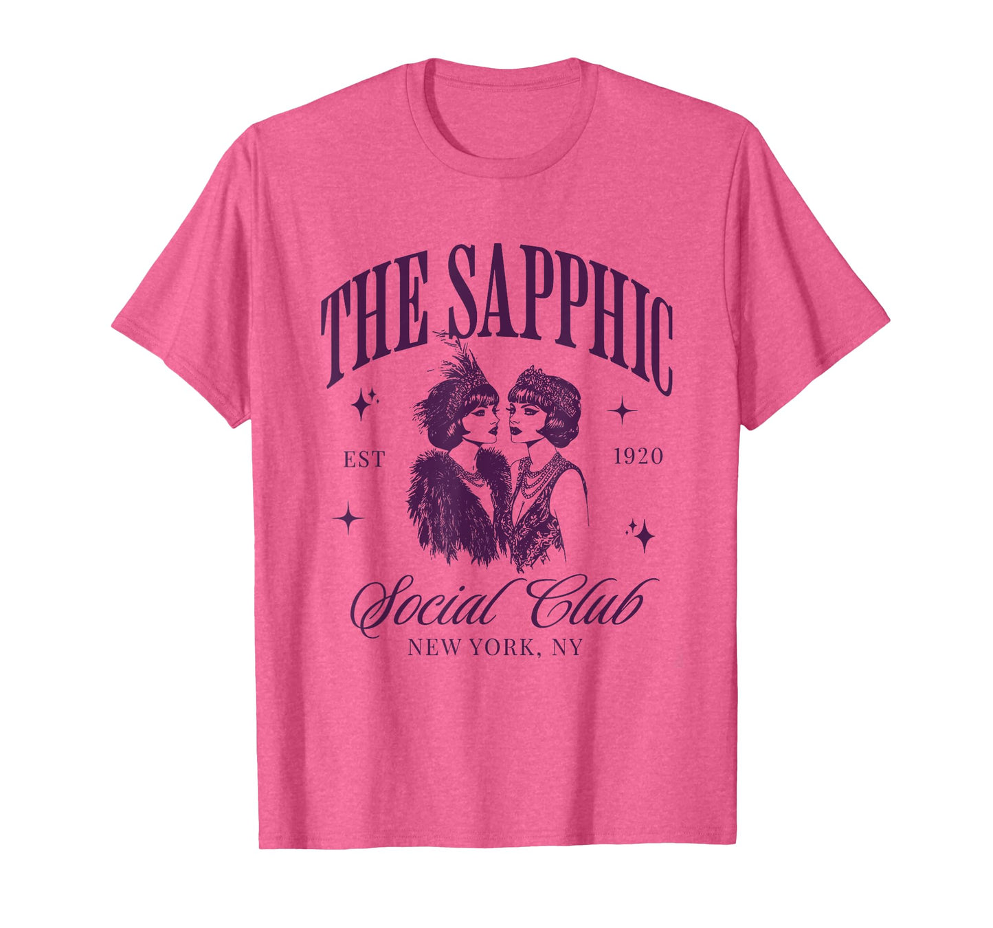 Subtle Lesbian Pride Sapphic Social Club WLW Femme Bisexual T-Shirt