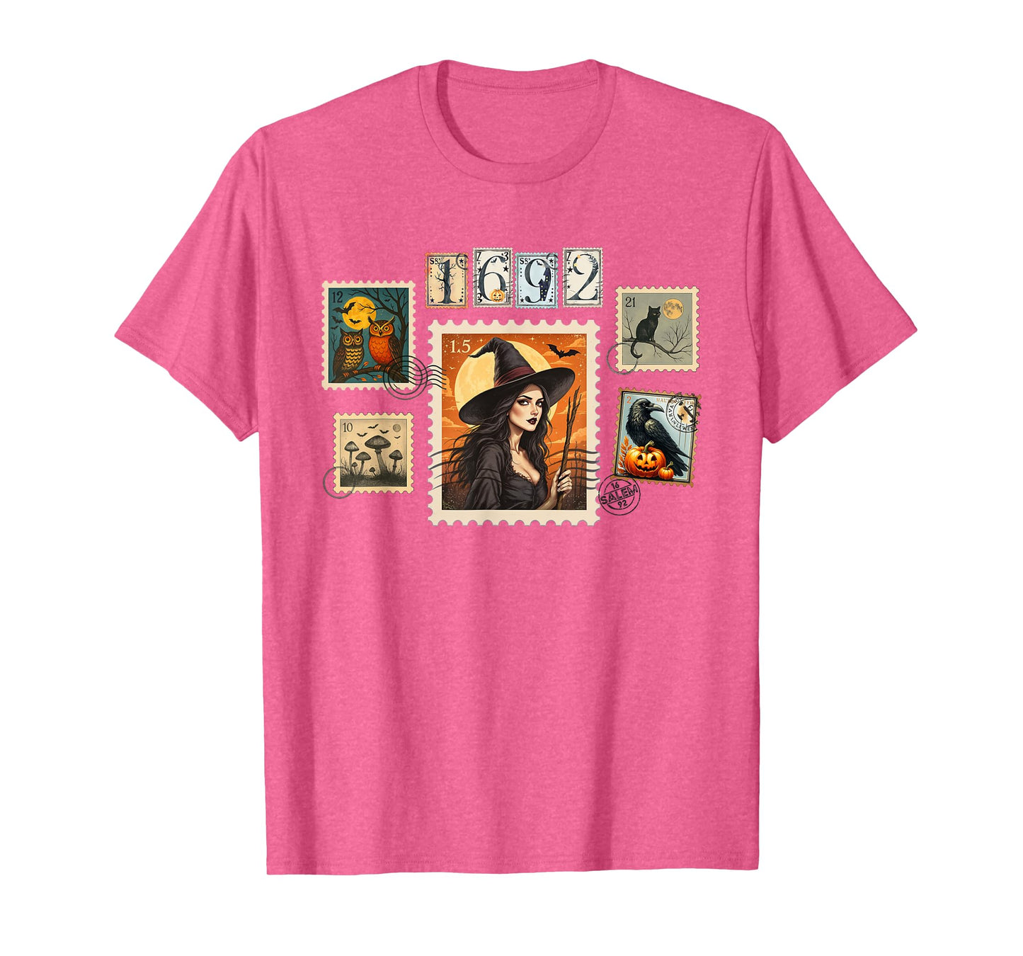 Halloween Postage Stamp Witch Salem They Missed One 1692 T-Shirt