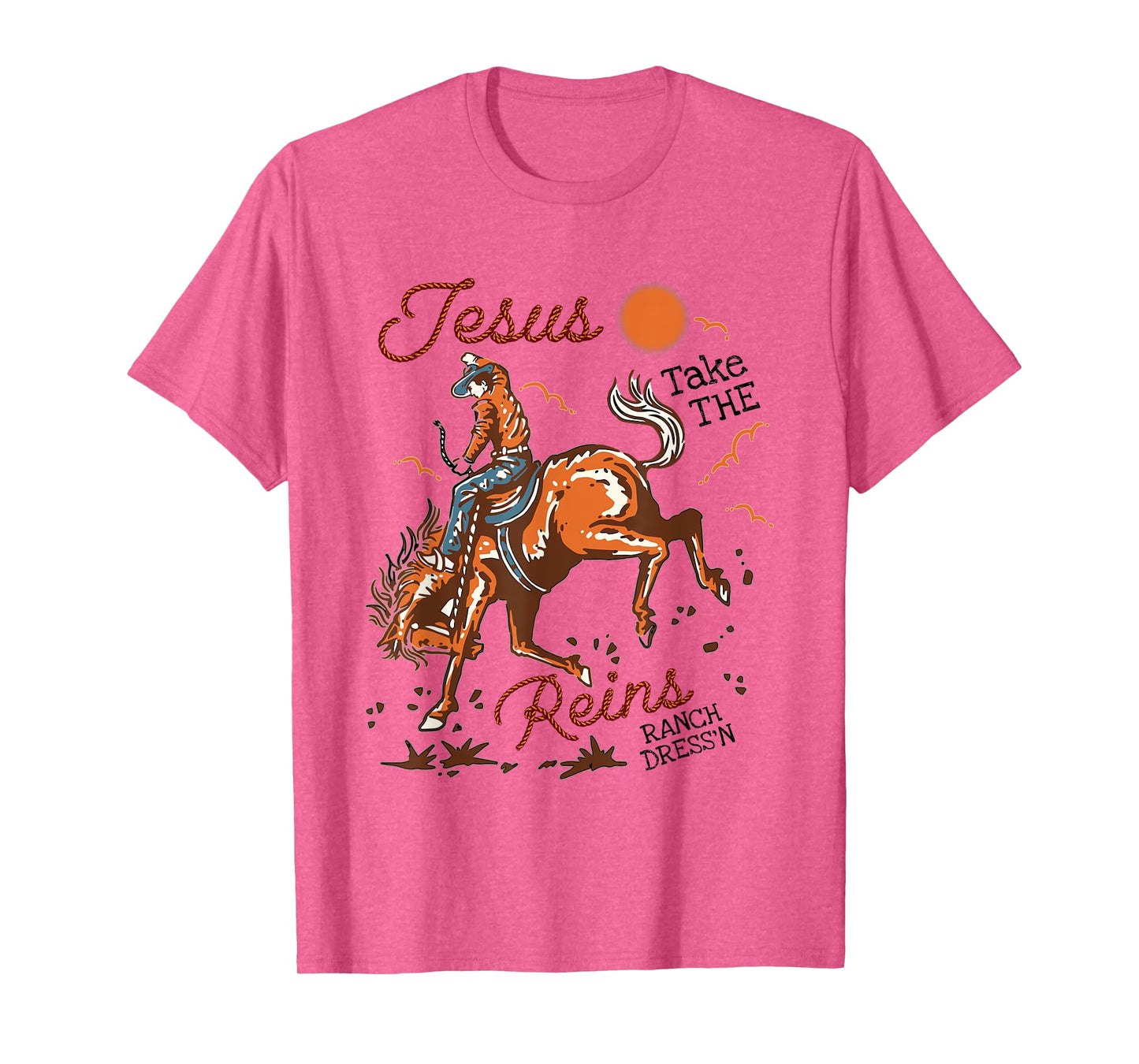 Jesus Take The Reins Vintage Cowboy T-Shirt