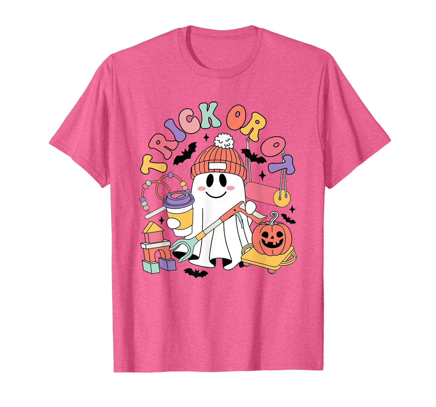 Trick Or OT Occupational Therapist Ghost Halloween Women Men T-Shirt