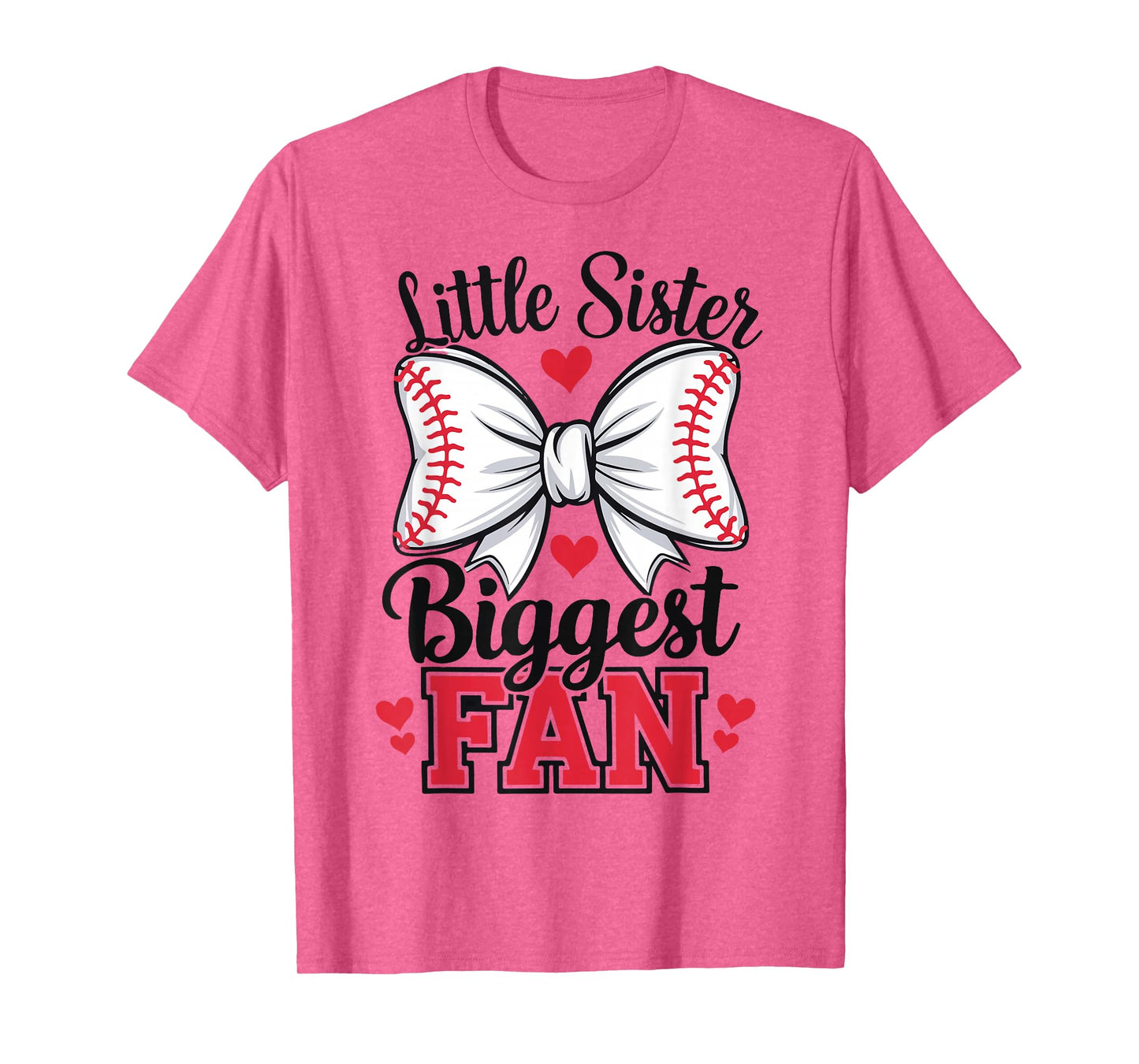 Girl Little Sister Biggest Fans Baseball Game Day Toddler T-Shirt