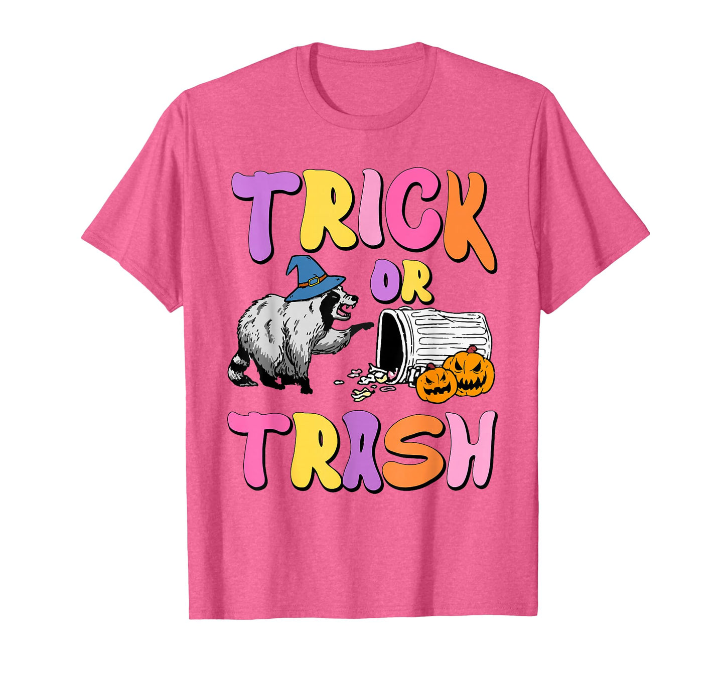 Trick Or Trash Raccoon Halloween Pun T-Shirt