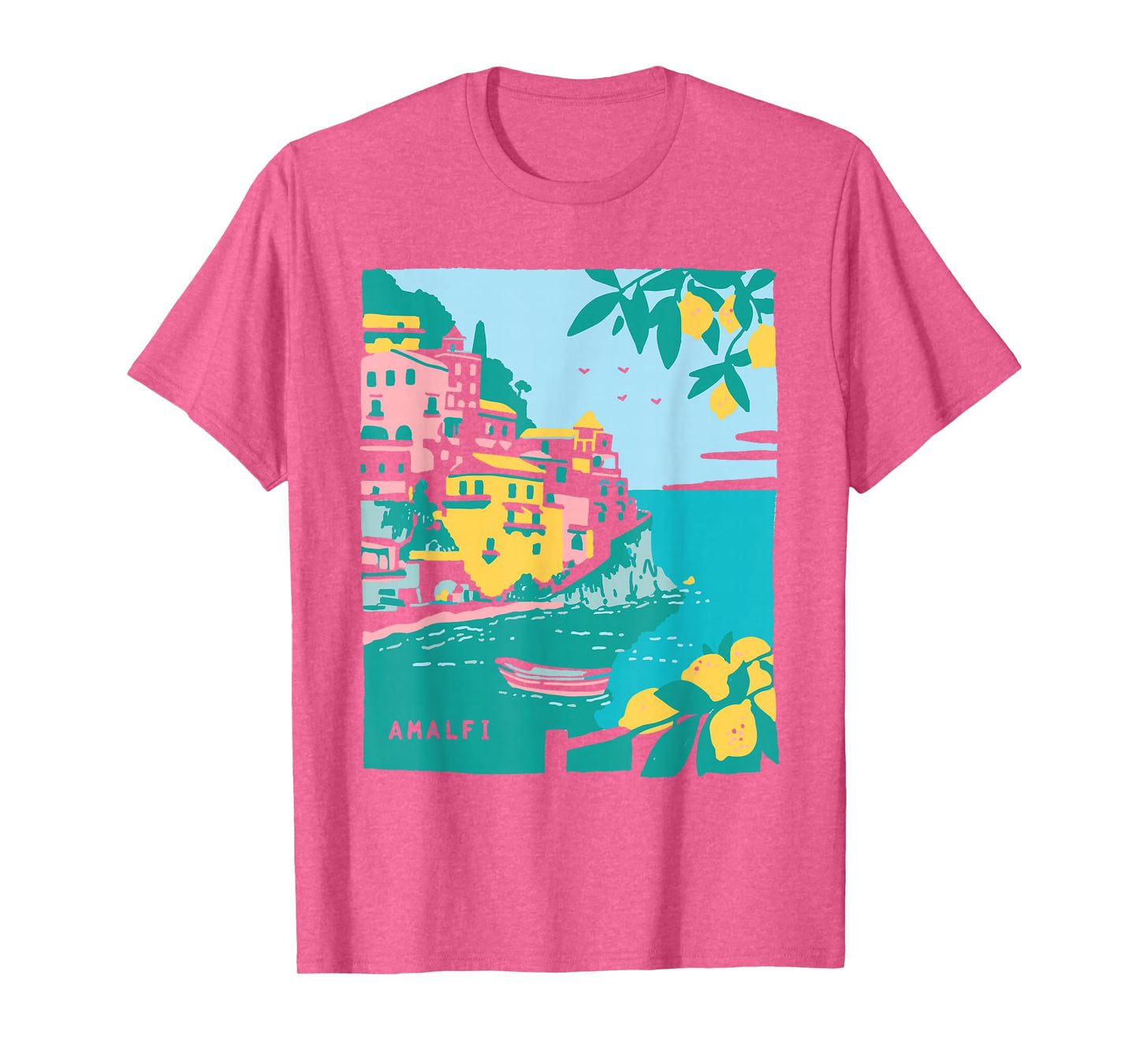 Amalfi Coast Italy Retro Vintage Lemon Travel Souvenir T-Shirt