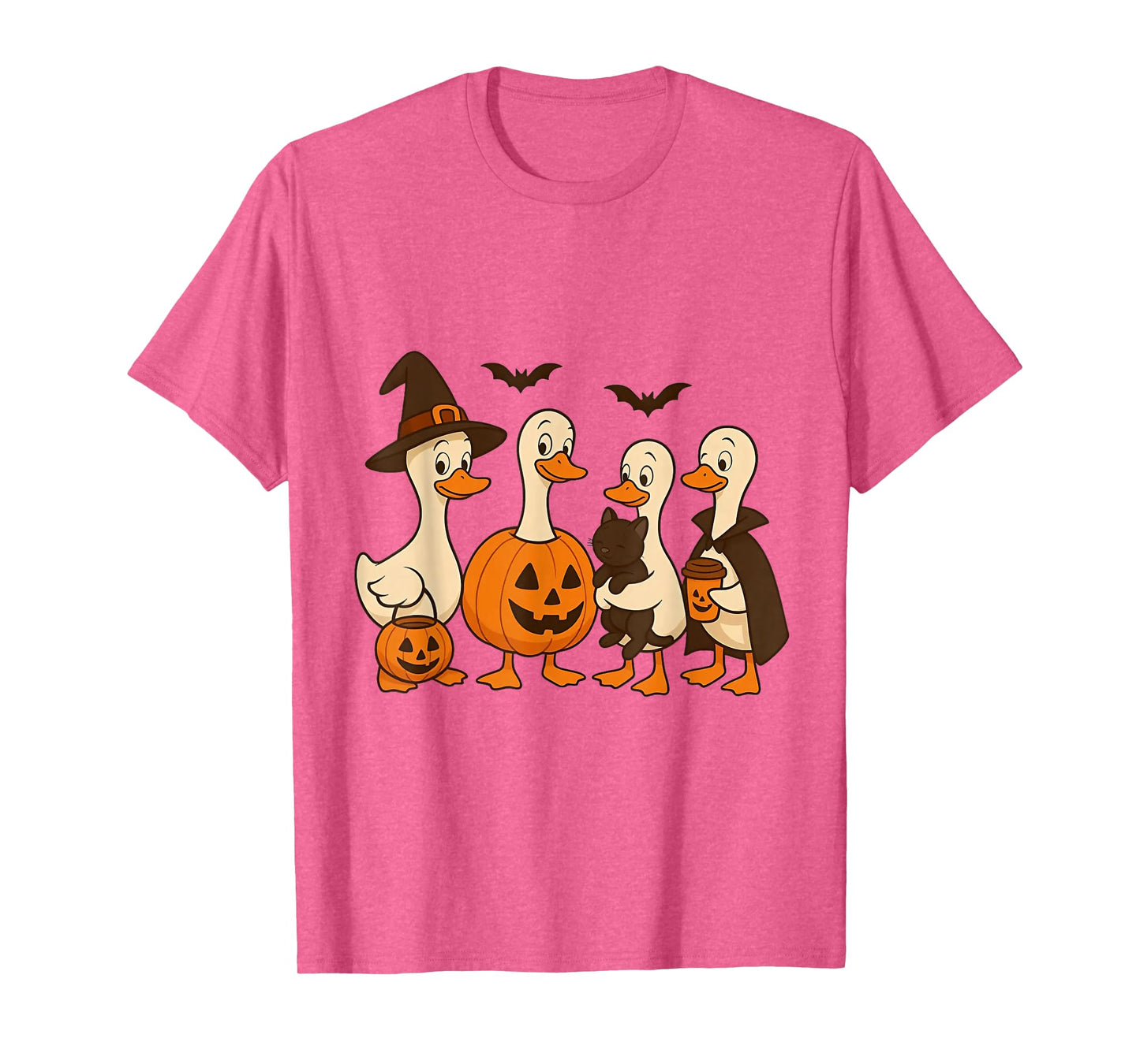 Funny Witch Goose Pumpkin Halloween T-Shirt