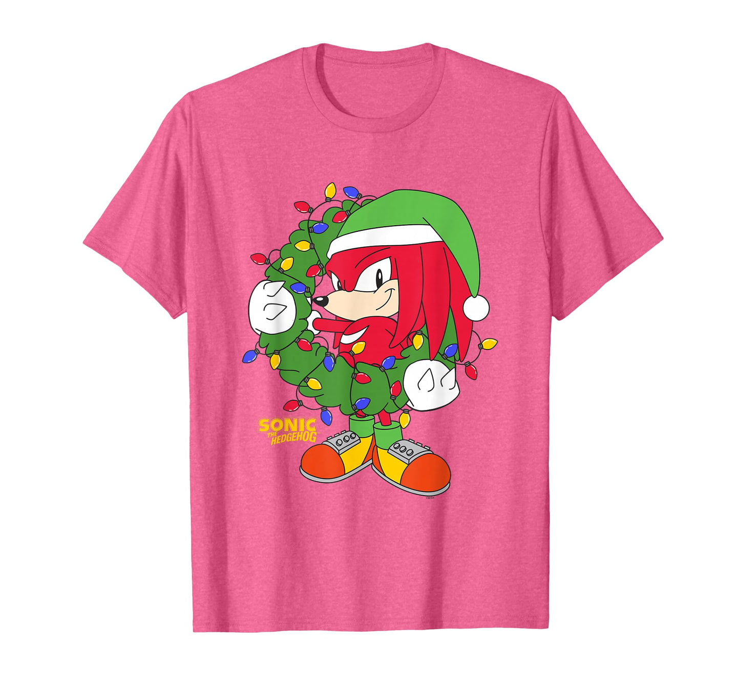 Sonic The Hedgehog Christmas Knuckles X-Mas Wreath T-Shirt