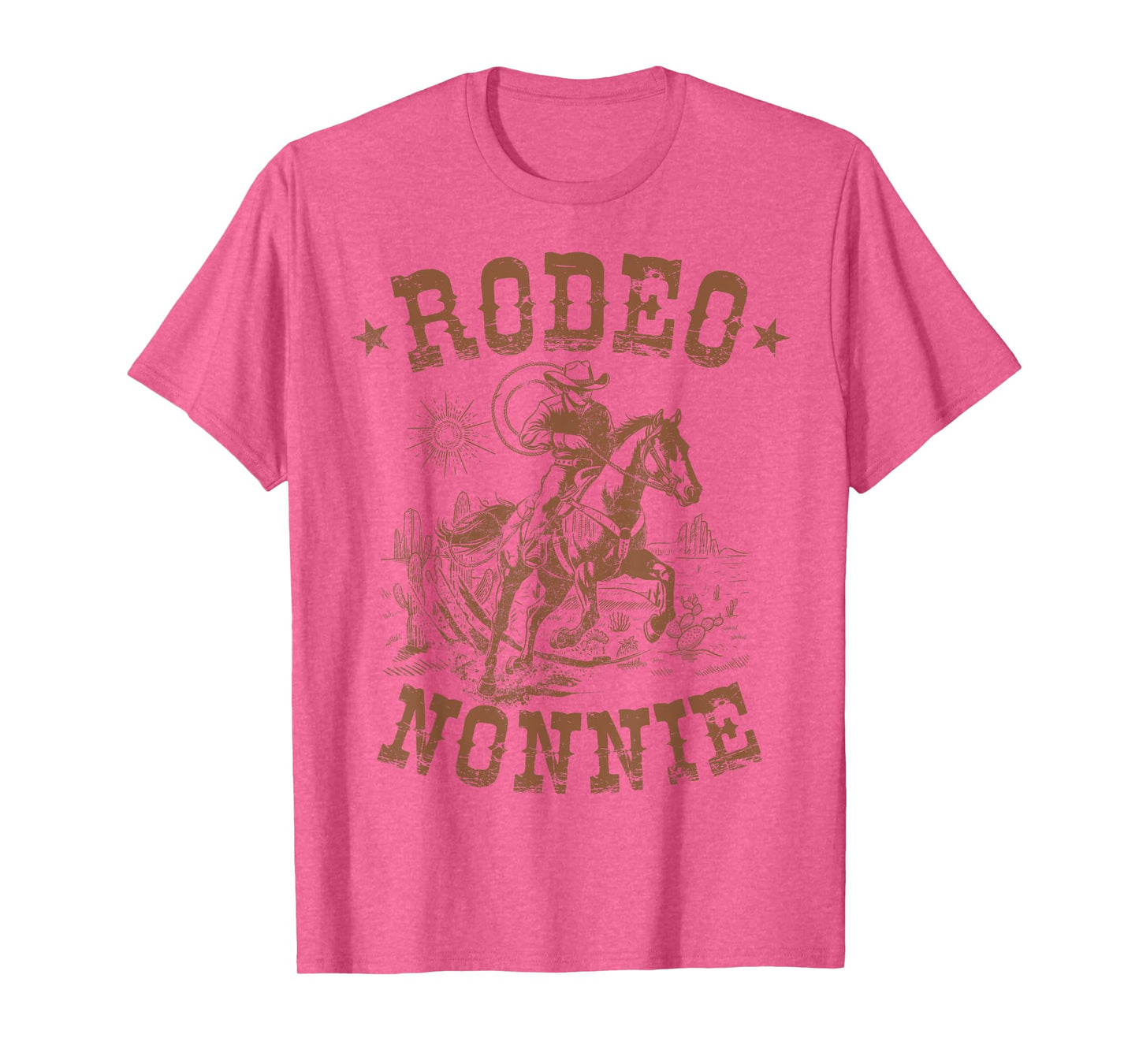 Rodeo Nonnie Western Cowboy Family Matching Mother's Day T-Shirt