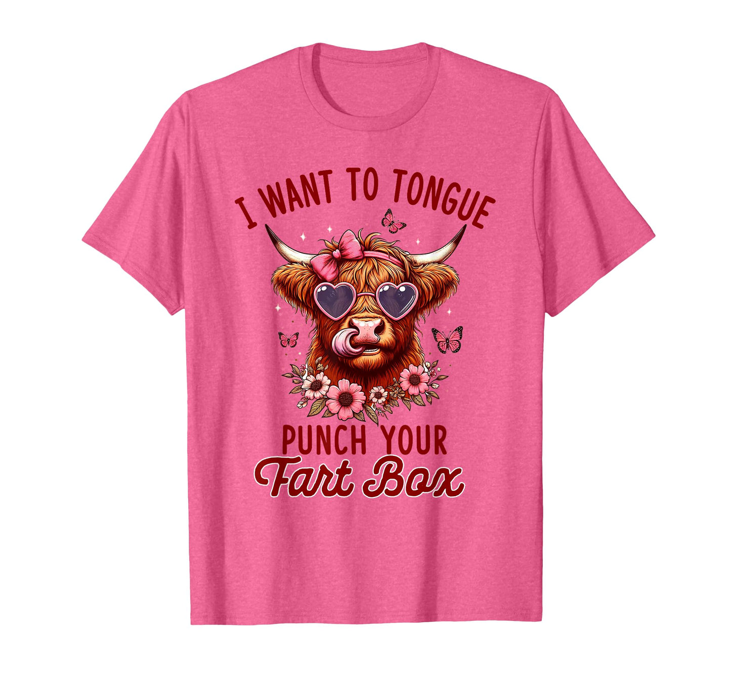 Sarcasm Joke Pun Cow I Want To Tongue Punch Your Fart Box T-Shirt