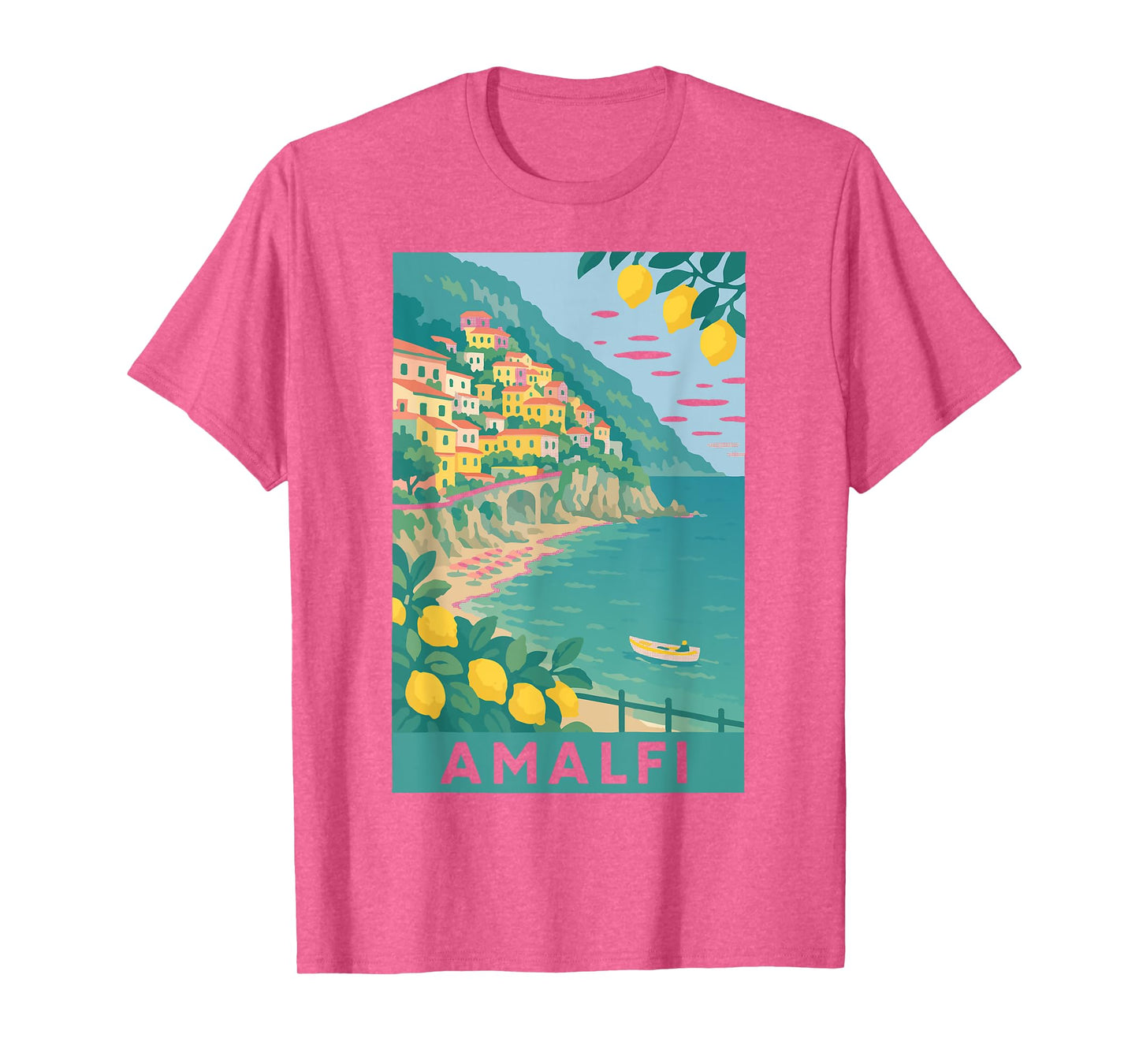 Amalfi Coast Italy Retro Vintage Lemon Travel Souvenir T-Shirt