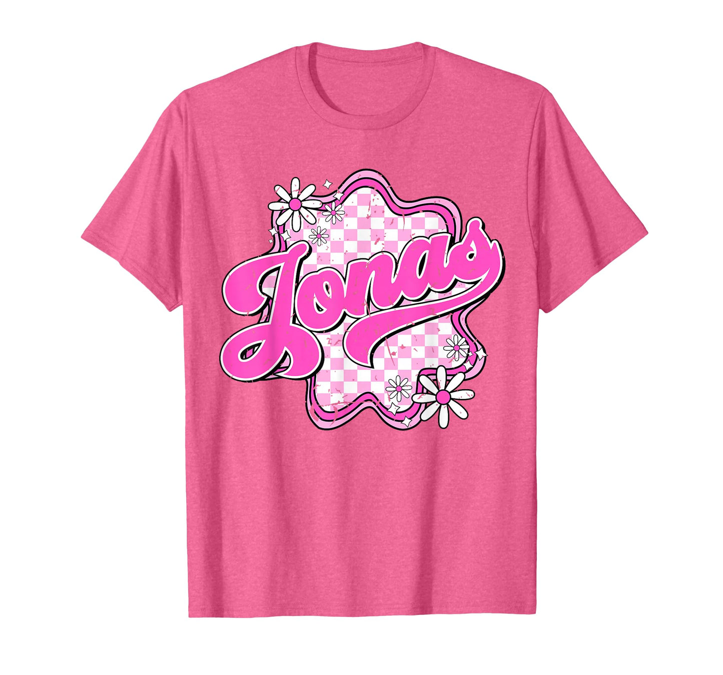 Floral Jonas First Name I Love Jonas Groovy 80's Vintage T-Shirt