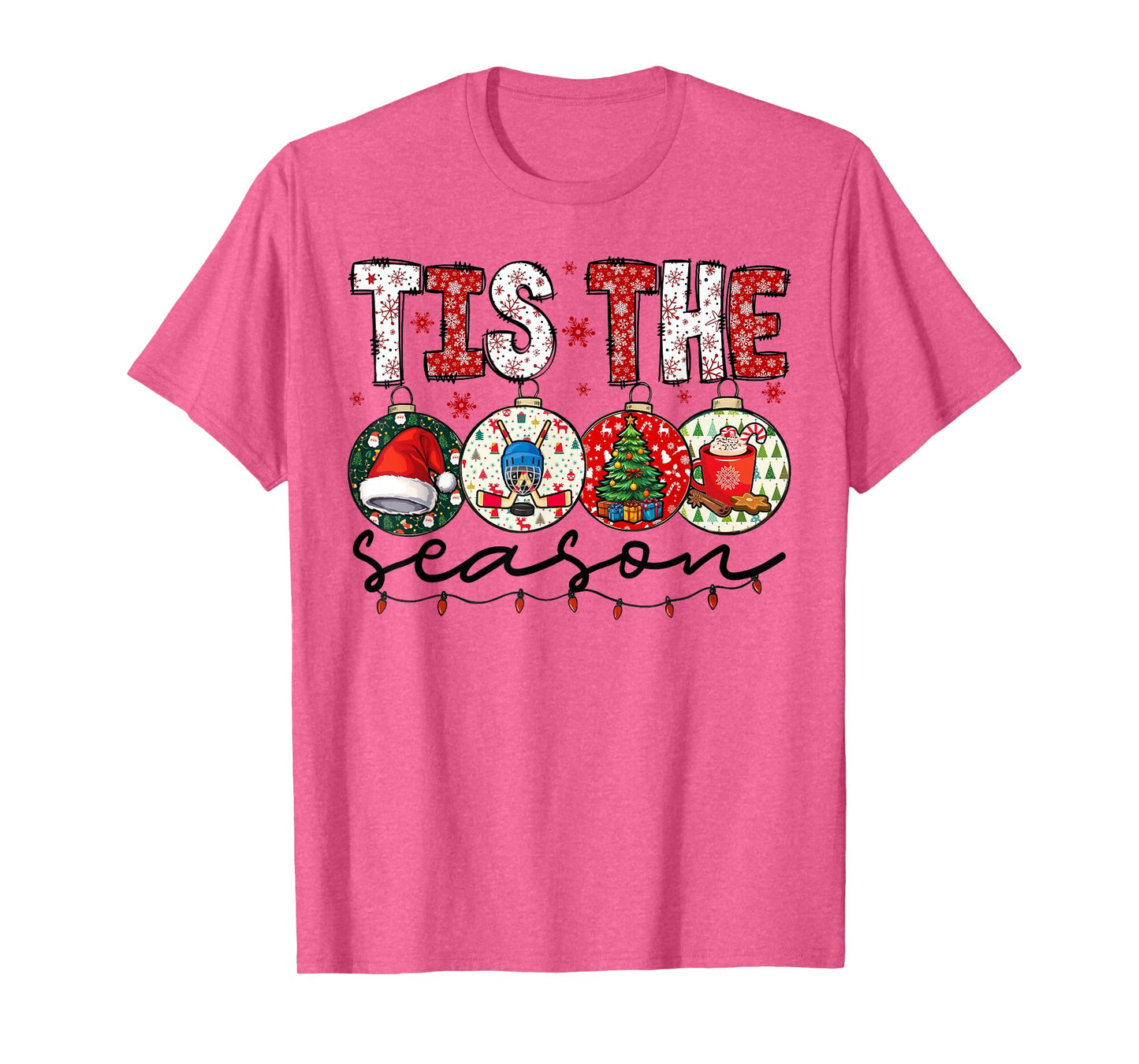 Christmas Xmas Vibes Hockey Lover Hockey Player Winter T-Shirt