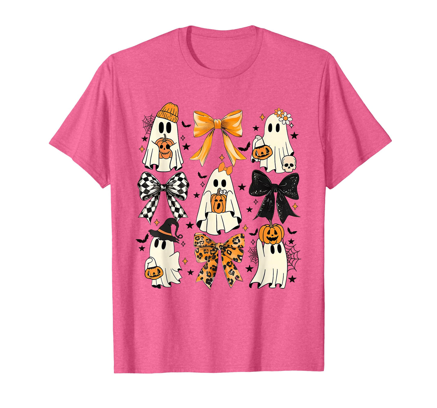 Coquette Bow Boo Witch Halloween Spooky Season Womens Girls T-Shirt