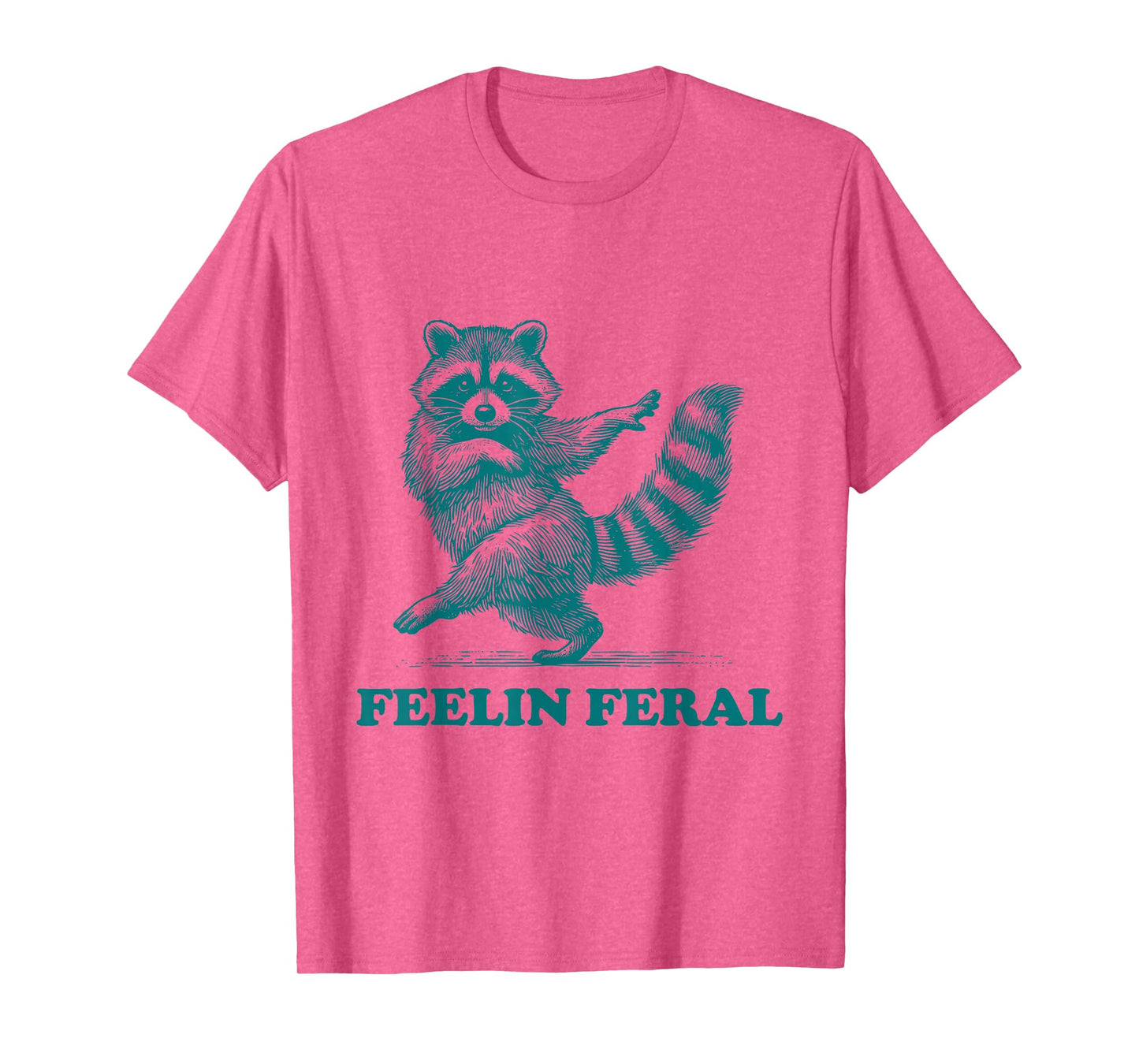 Feeling Feral Racoon Ironic Saying Vintage Funny Raccoon T-Shirt