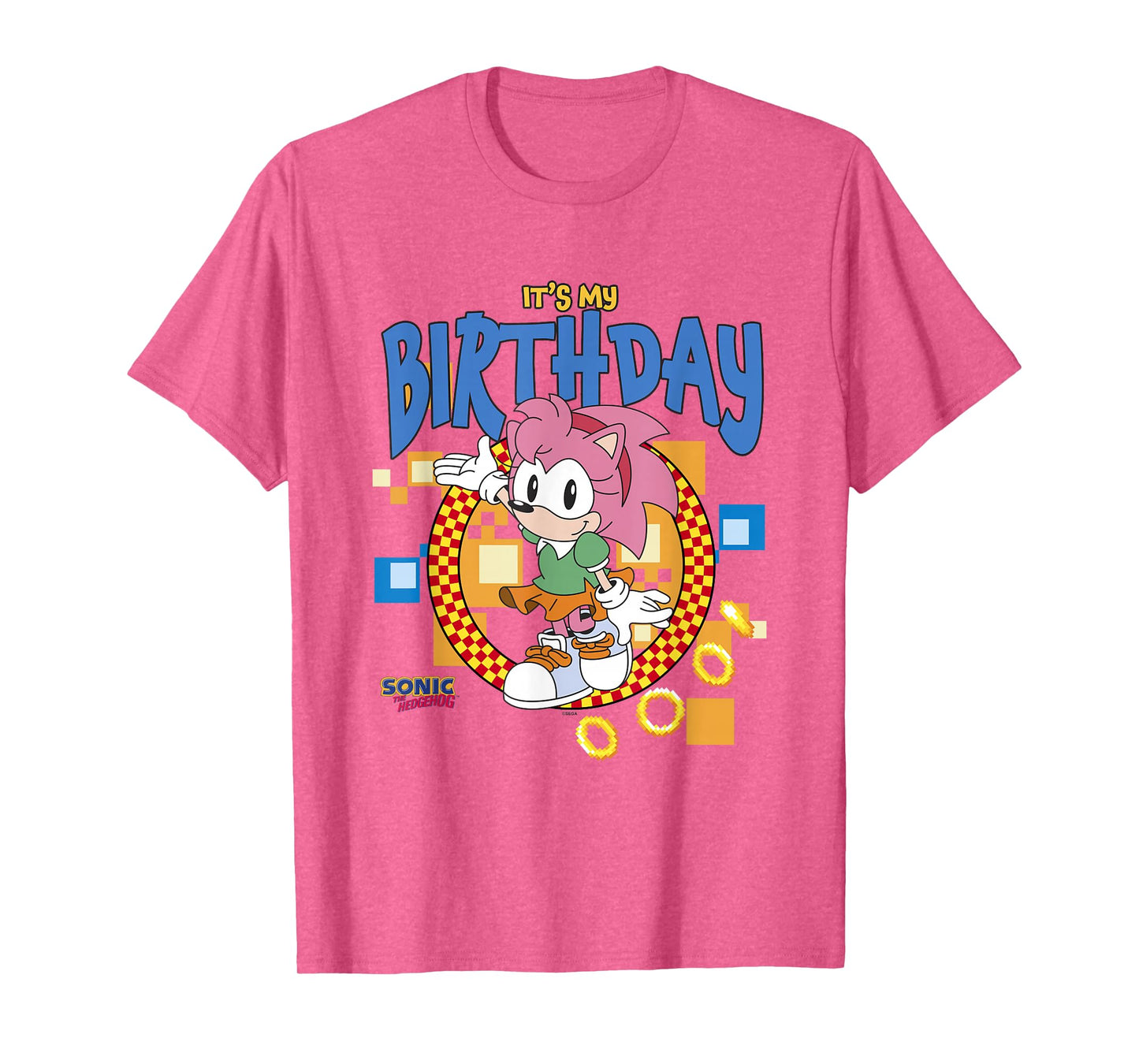 Sonic The Hedgehog Birthday It's My B-Day Amy Rose T-Shirt