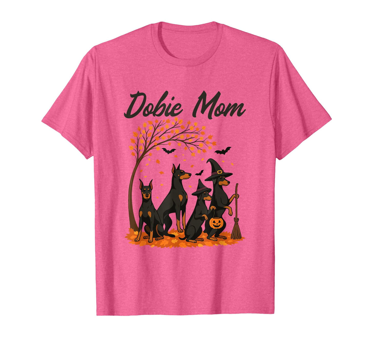 Dobie Mom Halloween Costume Fall Doberman Design for Women T-Shirt