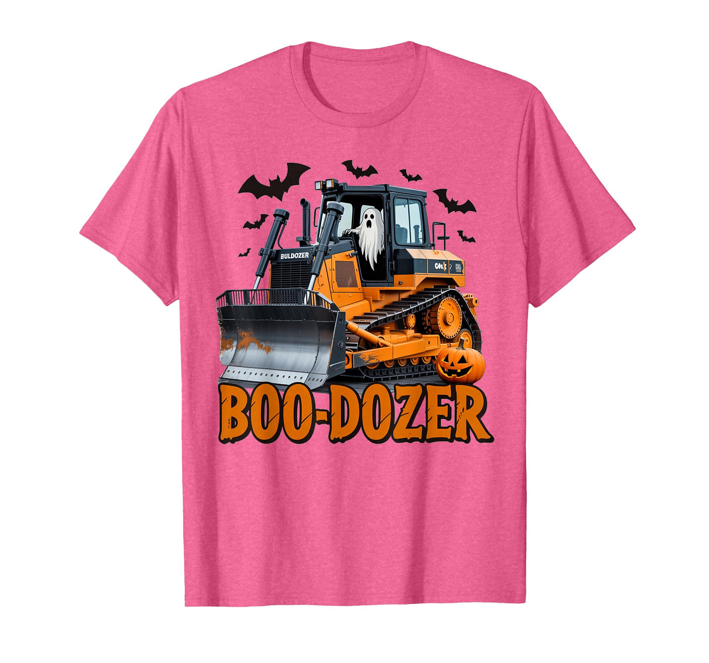 Boo Dozer Ghost Bulldozer Halloween Construction Trucks Kids T-Shirt