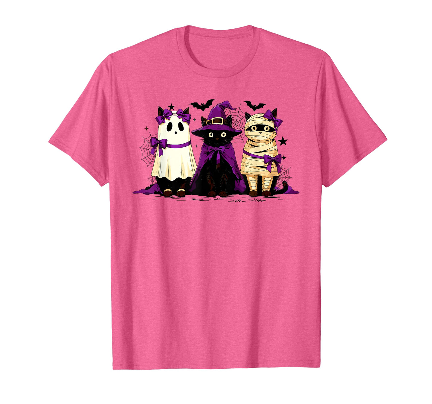 Retro Black Cat Witch Scary Halloween Coquette Women Men T-Shirt
