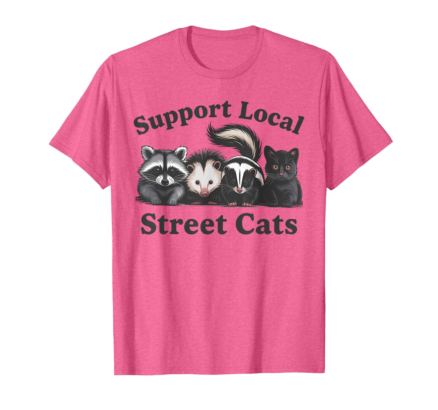 Support Local Street Cats Team Trash Opossum Raccoon Rat T-Shirt