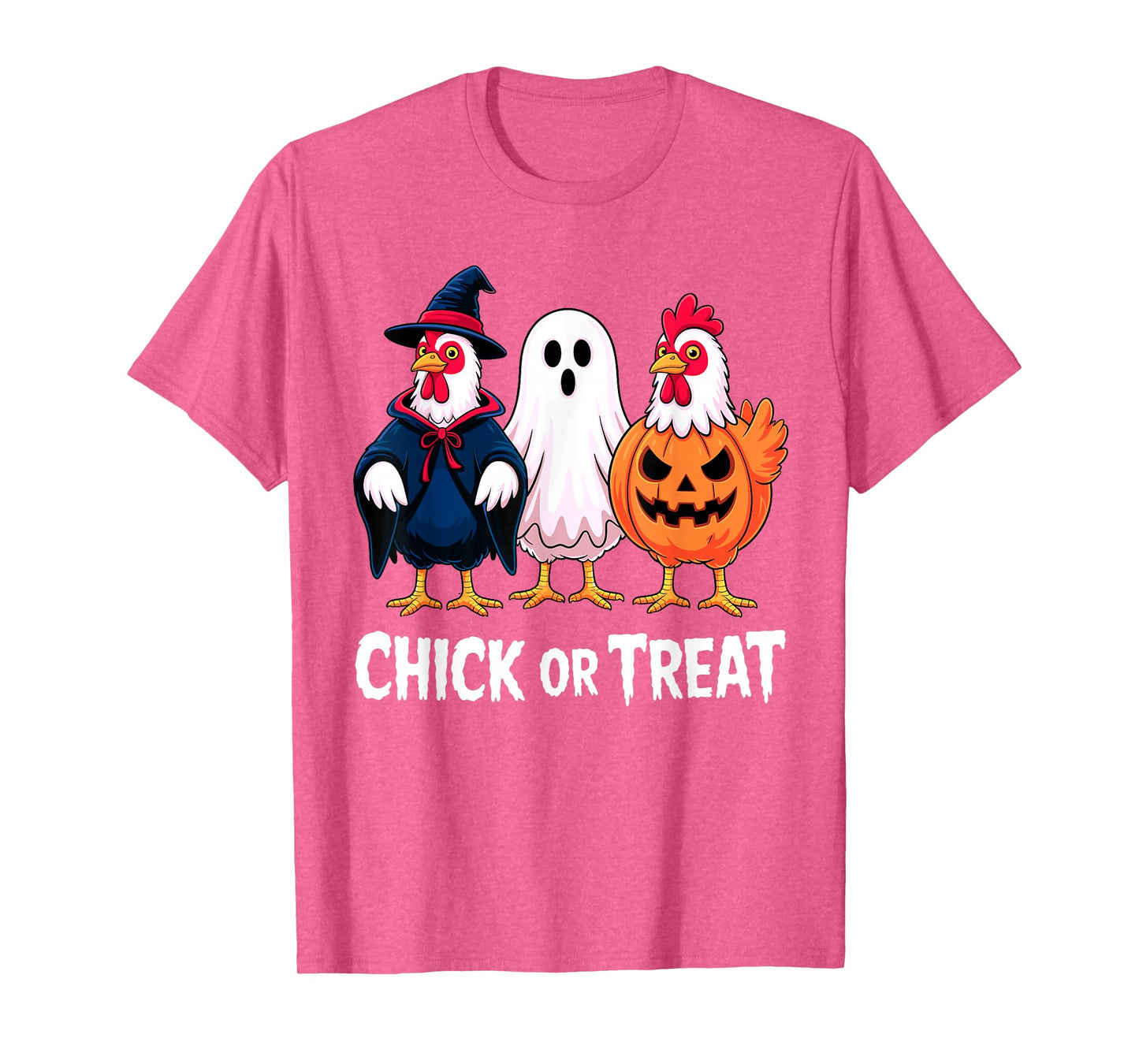 Chick or Treat Funny Halloween Chicken Ghost Pumpkin Costume T-Shirt