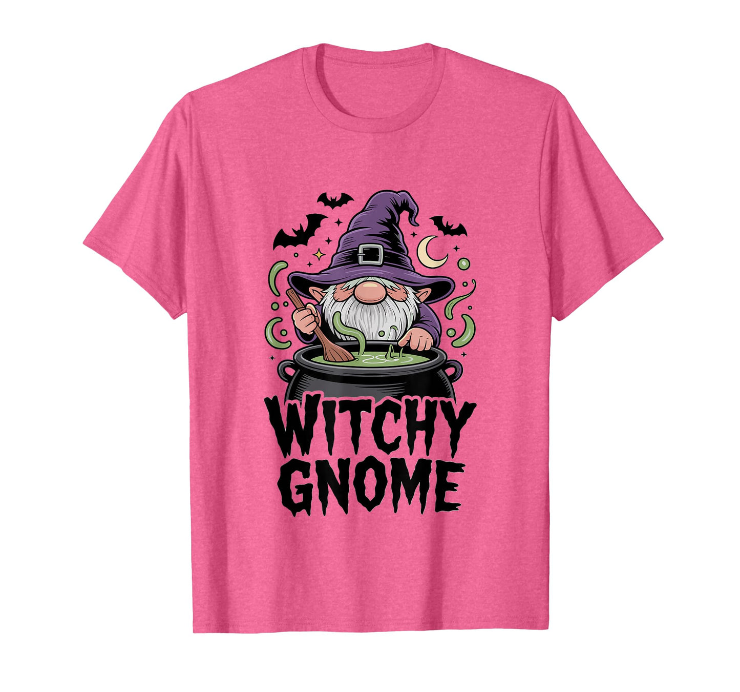 Witchy Gnome Halloween Cauldron Witch Magic Potion Spooky T-Shirt