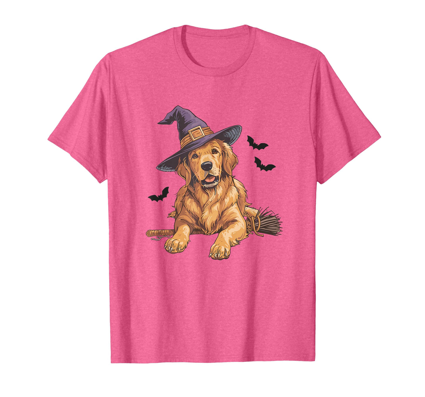 Witch Golden Retriever Halloween Golden Retriever Dog Mom T-Shirt