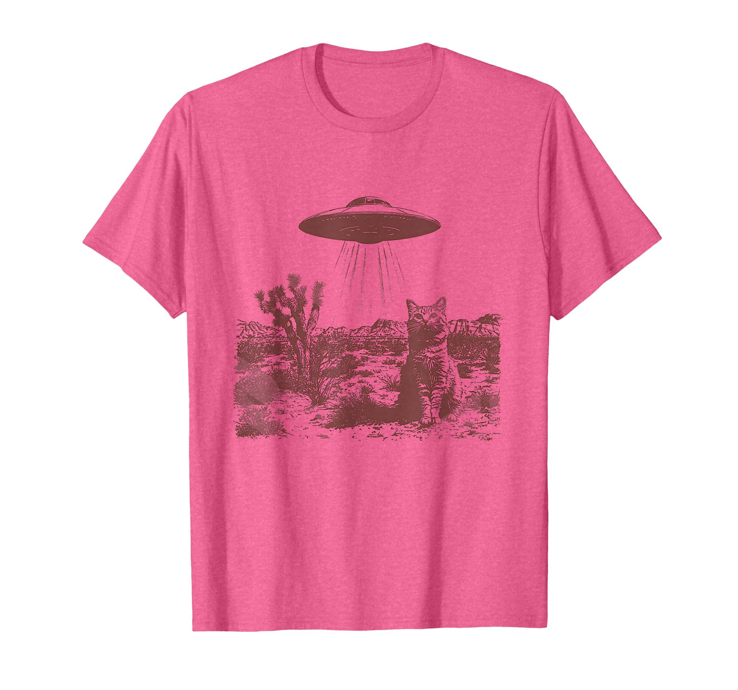 Vintage UFO Cowboy Cat Wild West Kitten Retro 90s Western T-Shirt