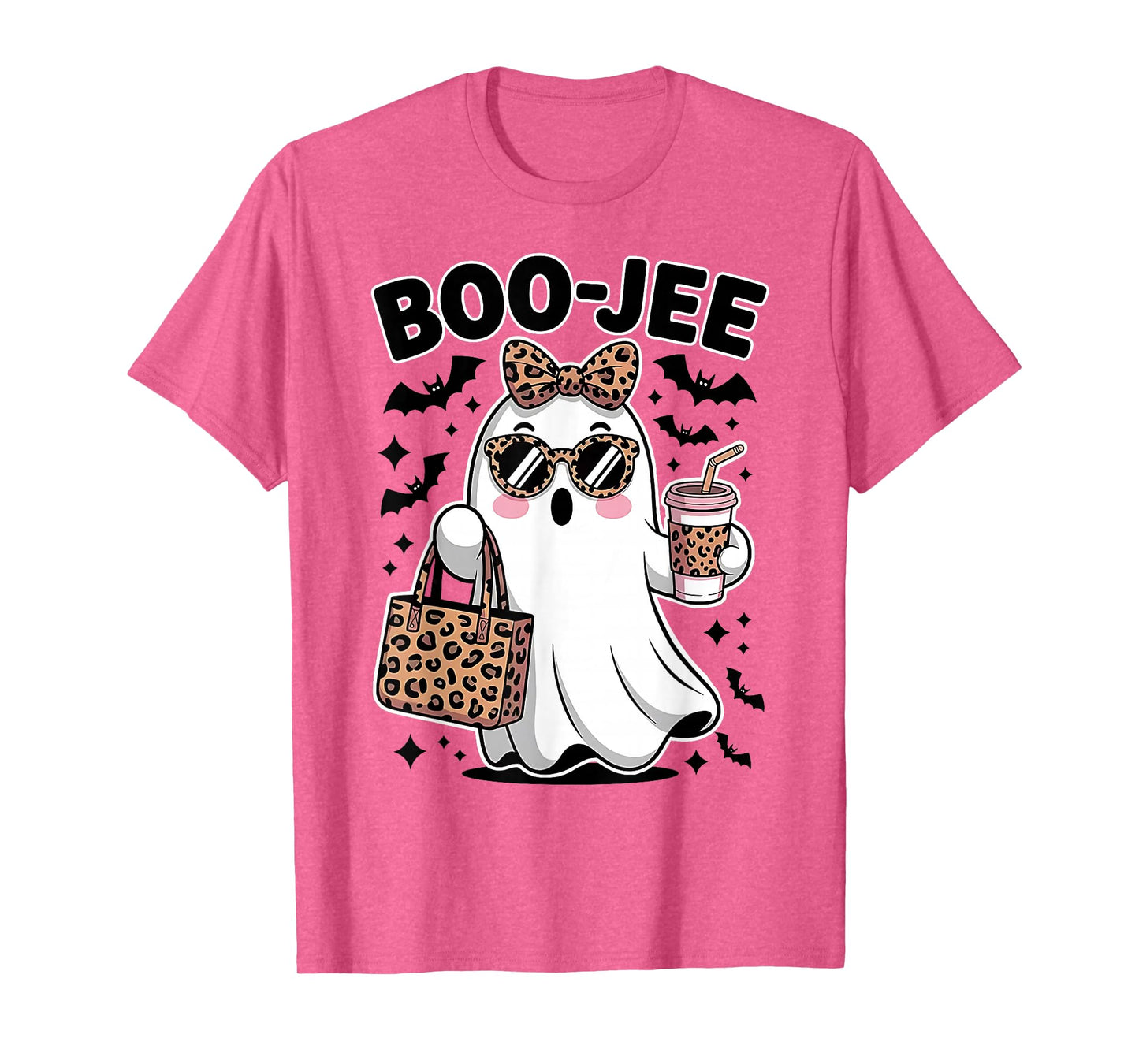 Cute Coquette Boo JEE Ghost Halloween Costumes Womens Girls T-Shirt