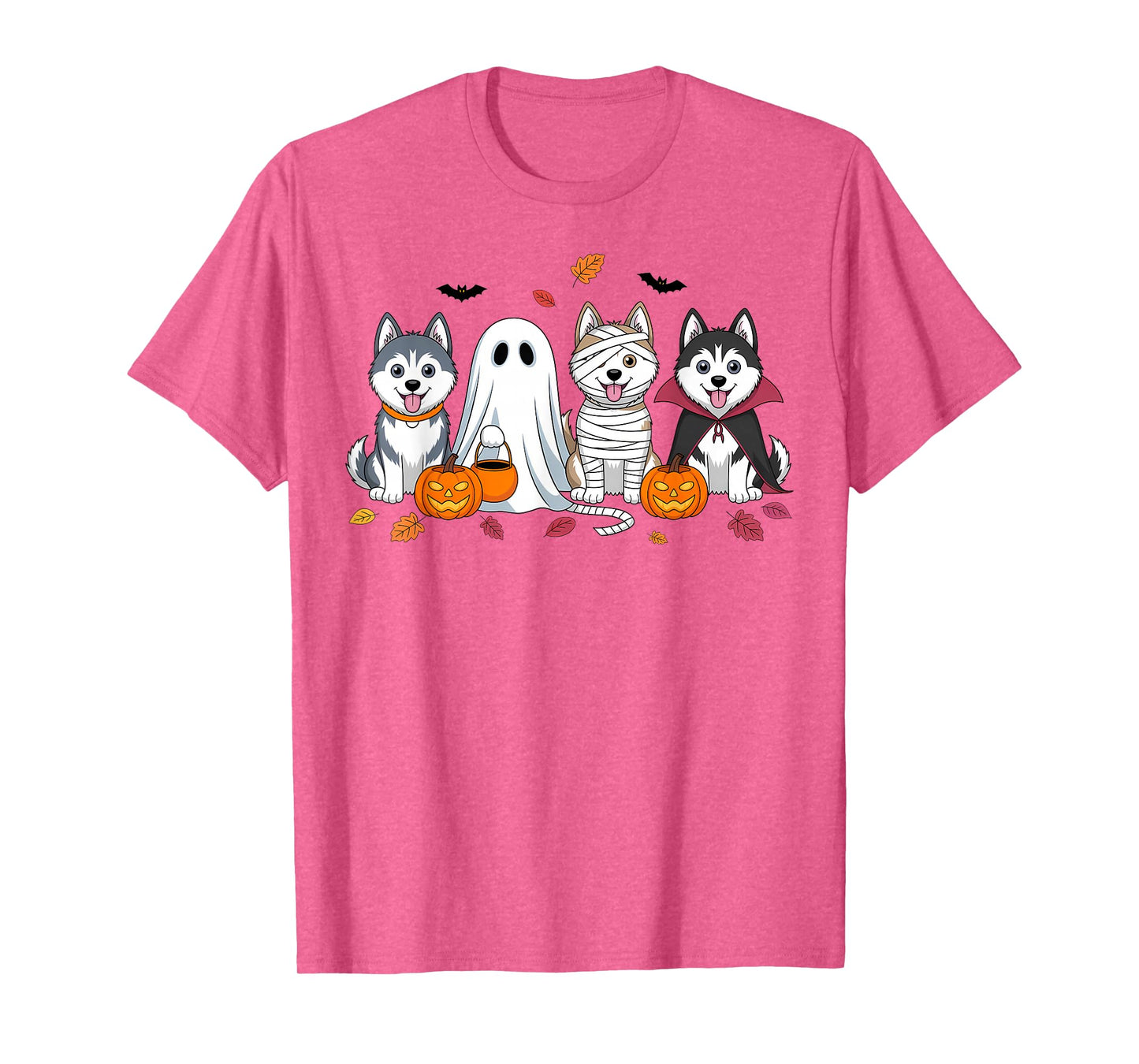 Husky Ghost Dogs Cute Husky Dressed As Ghost Halloween Dog T-Shirt