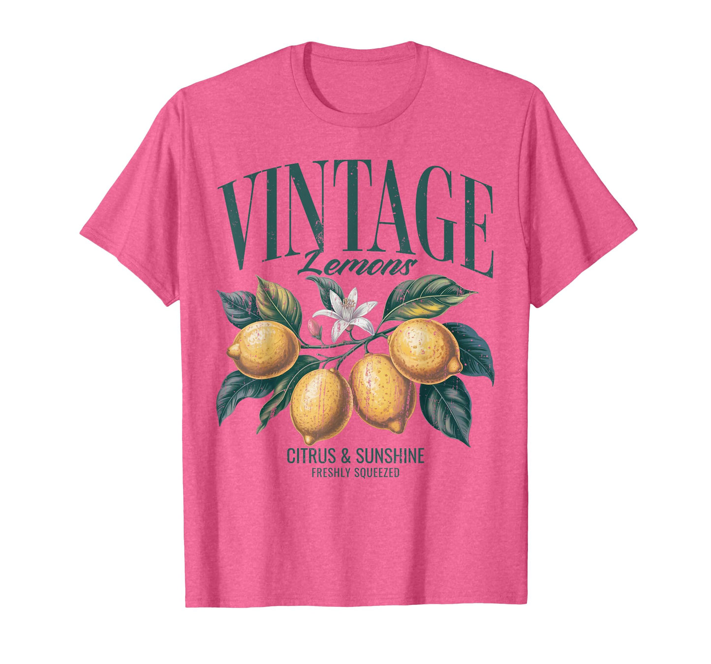 Vintage Lemon Print Women Men Chic Retro Fruit Lover Graphic T-Shirt