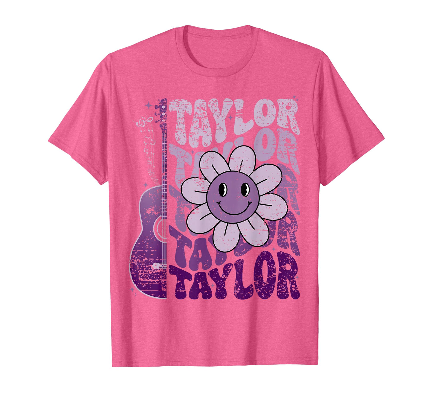 Taylor First Name I Love Taylor Girl Groovy 80's Vintage T-Shirt